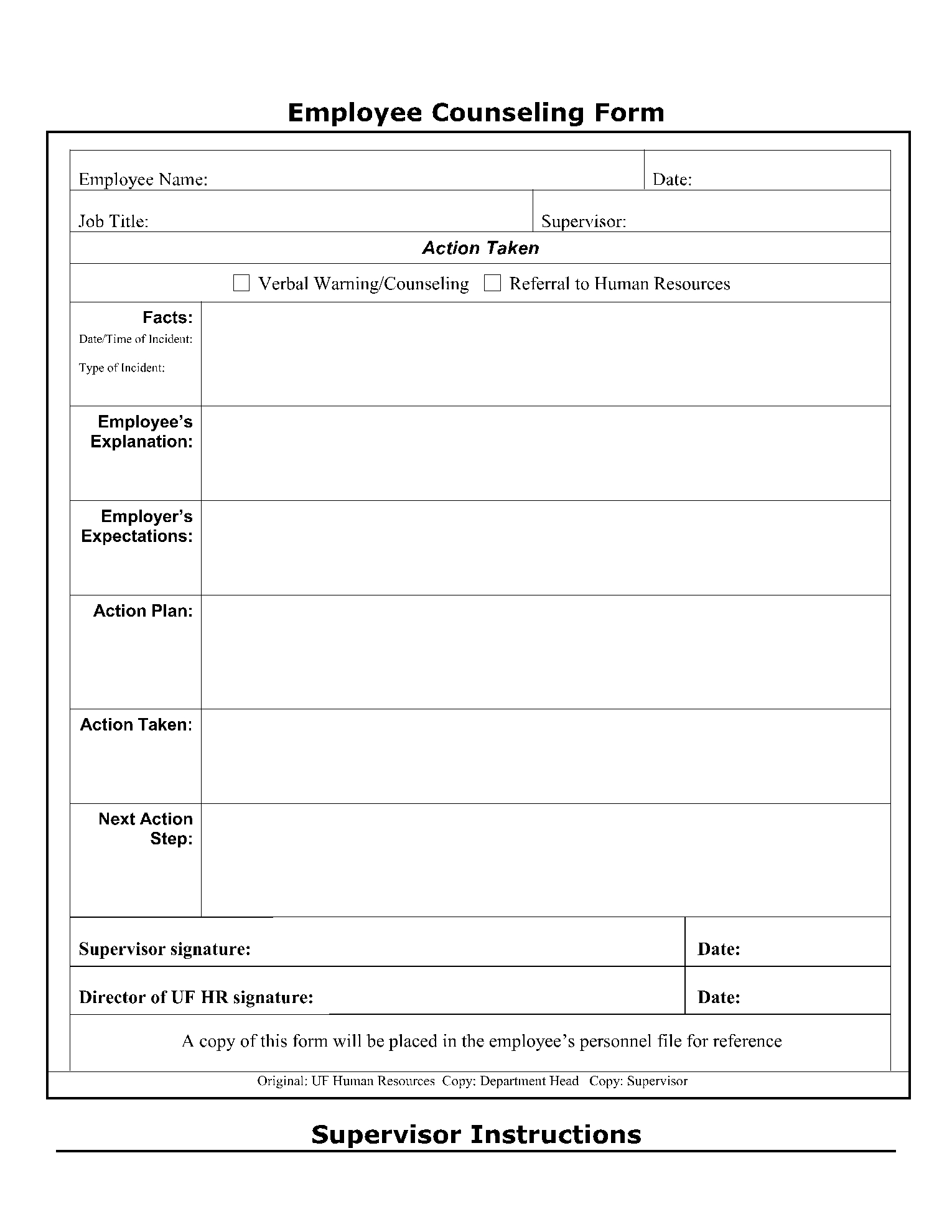 Employee Form Template