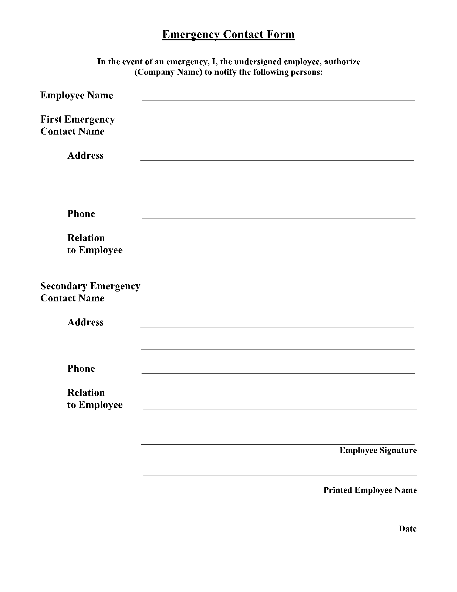 10 Free Employee Forms 2021 PDF CocoSign