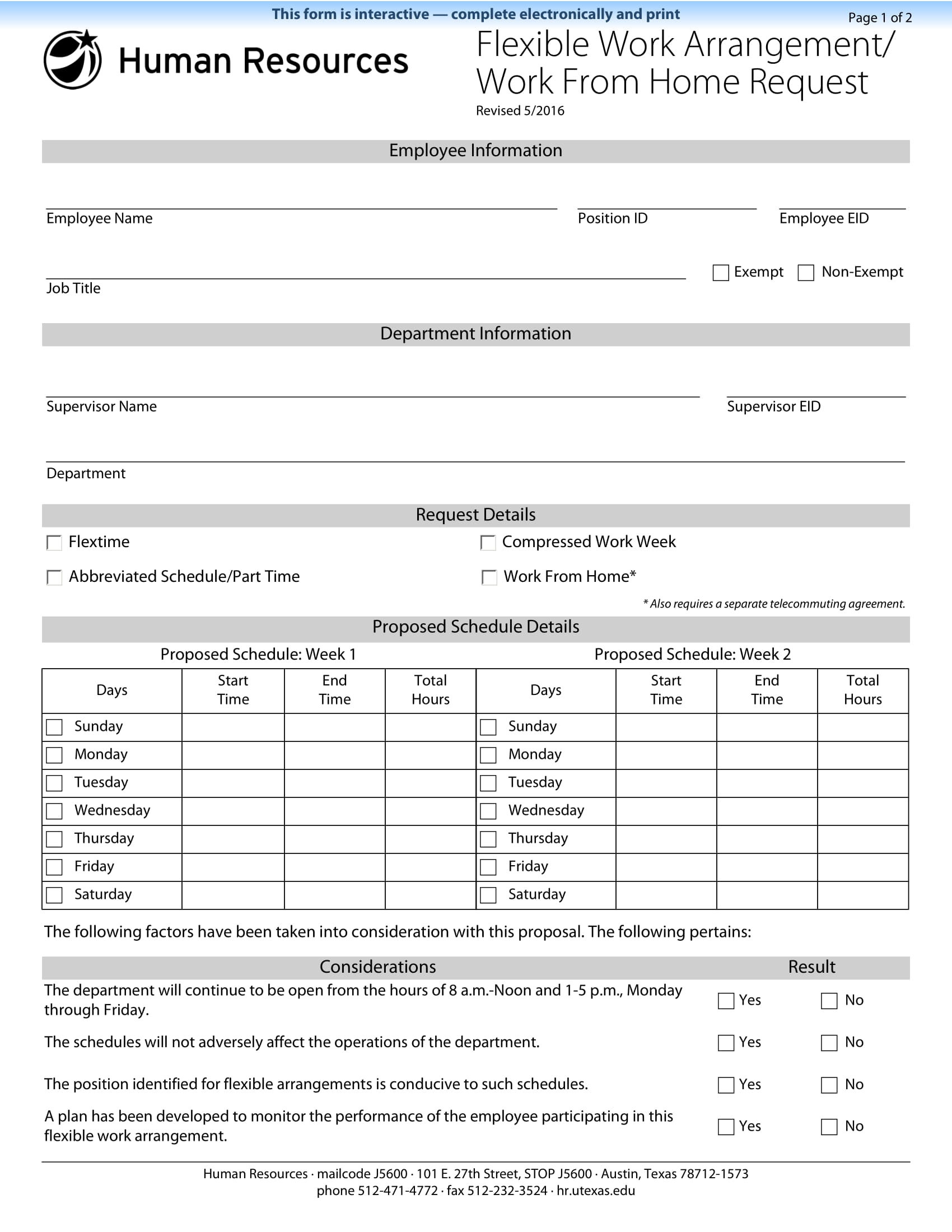 Sample Hr Forms Templates