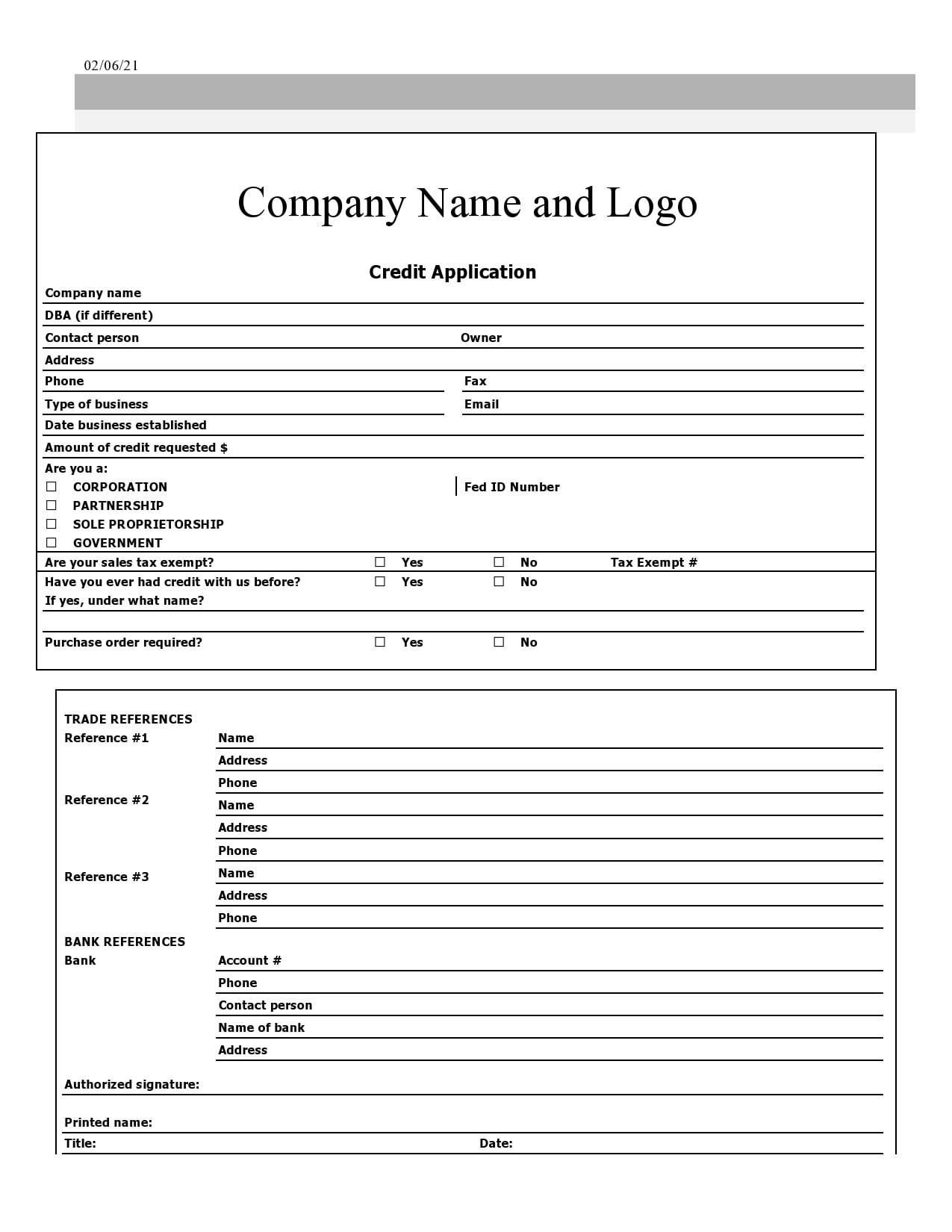 30 Free Credit Application Templates Business Generic 