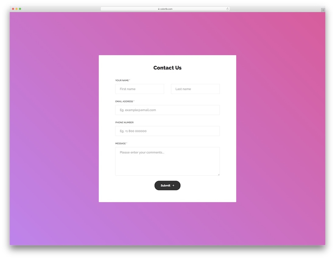 40 Best Free HTML5 CSS3 Contact Form Templates 2025 Colorlib