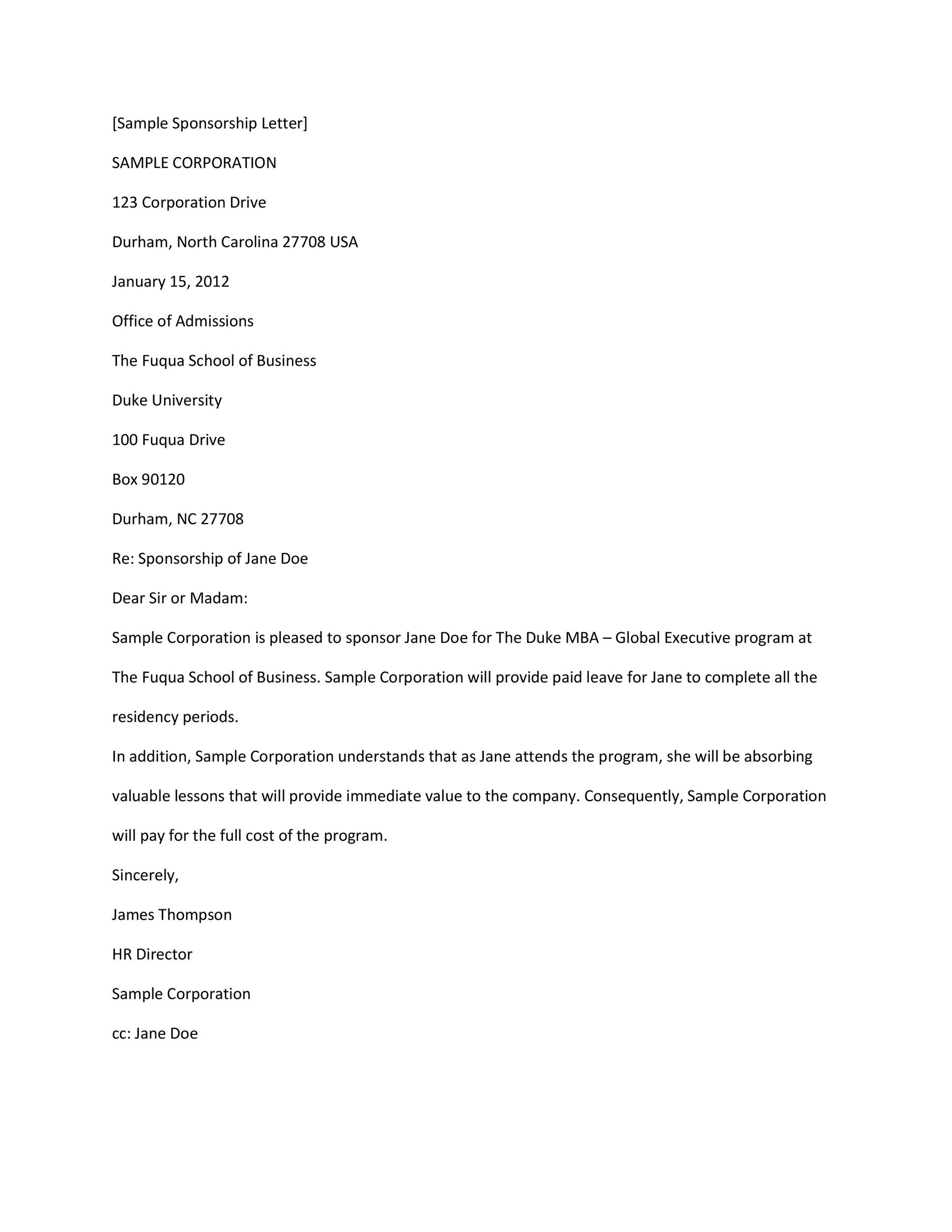 40 Sponsorship Letter Sponsorship Proposal Templates