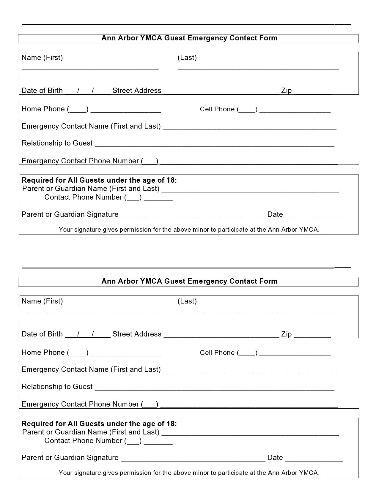 42 Printable Emergency Contact Forms 100 Free 