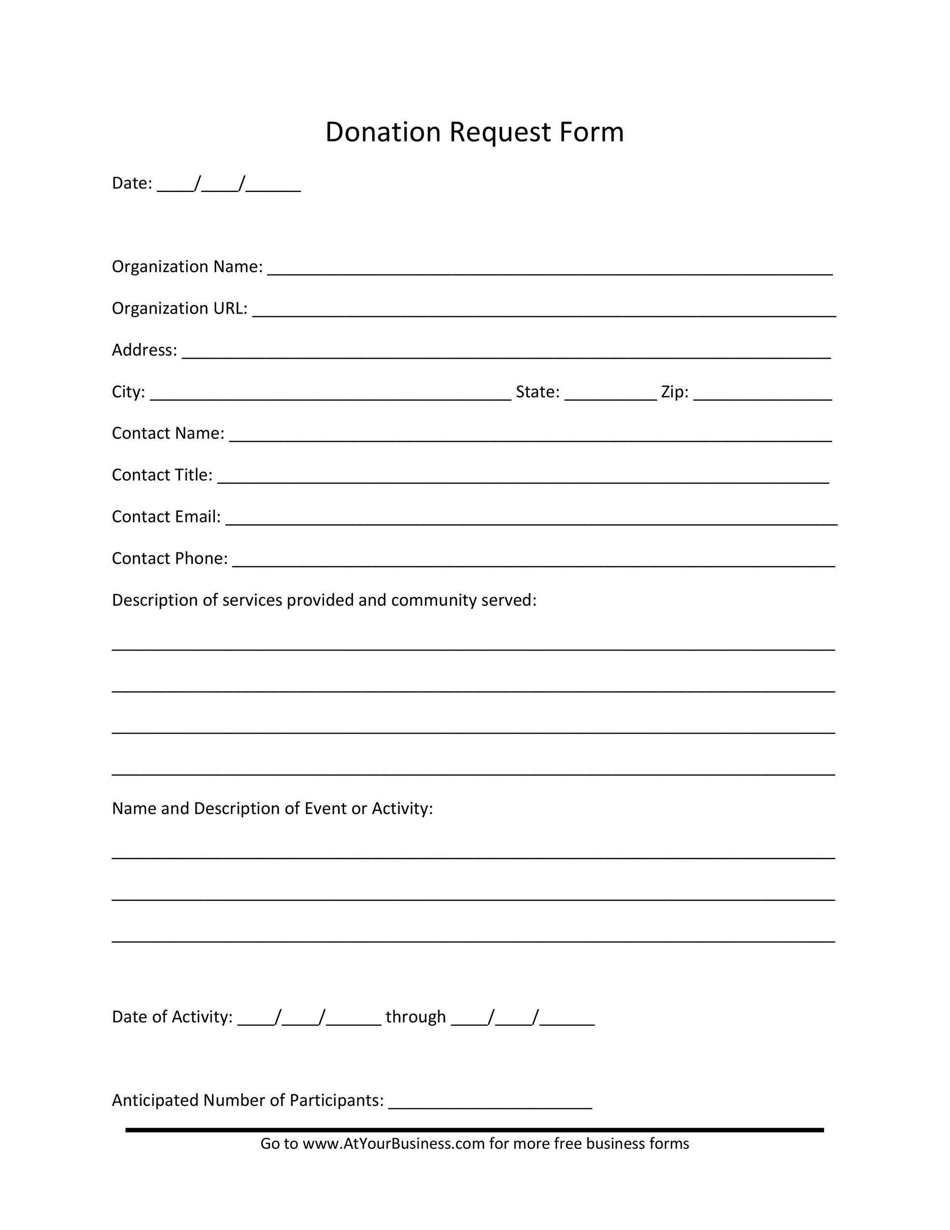 43 FREE Donation Request Letters Forms TemplateLab