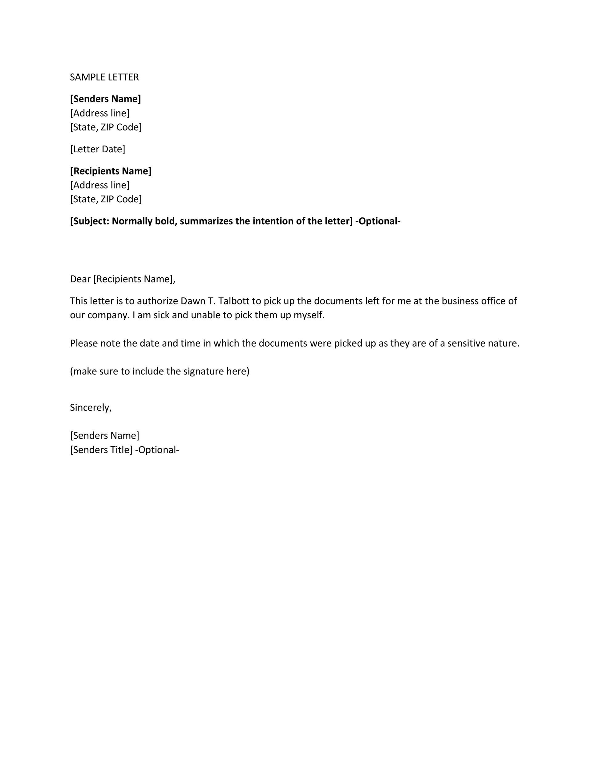 Authorization Form Template