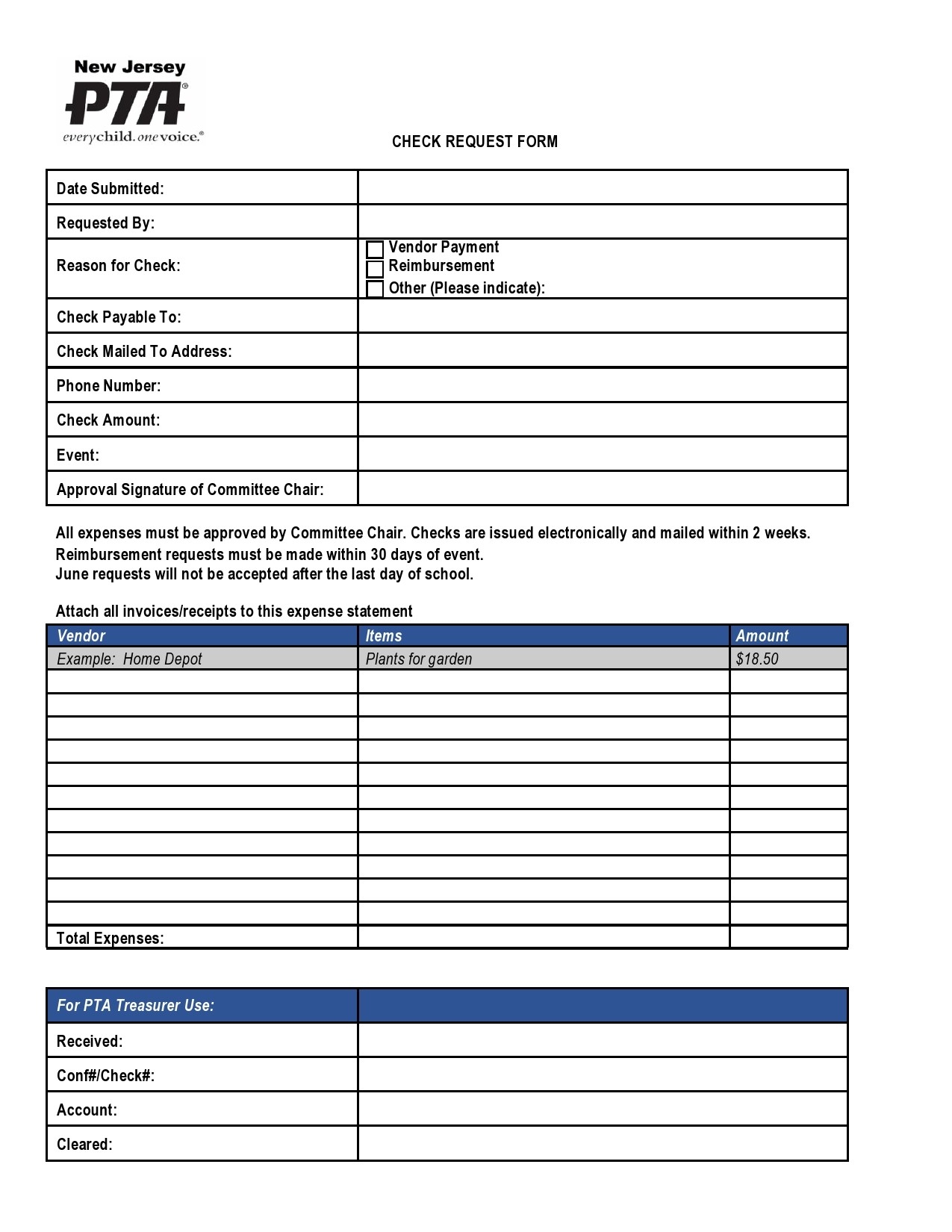 Payment Request Form Template Word