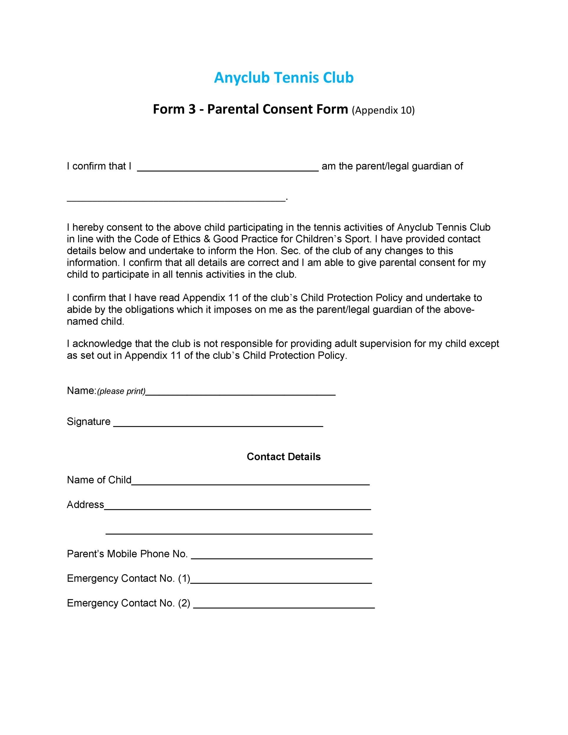 General Consent Form Template