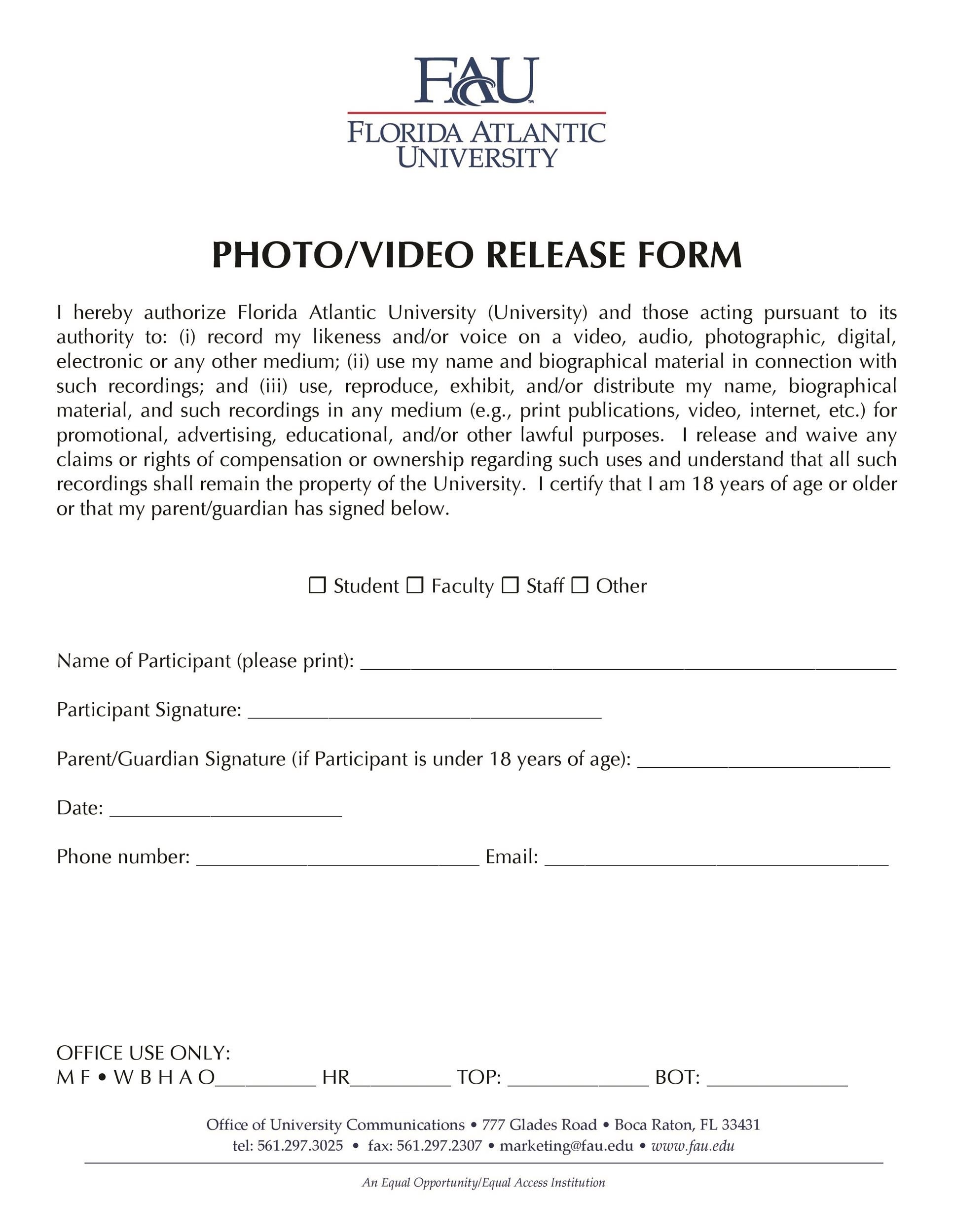 53 Standard Photo Release Forms Free TemplateLab