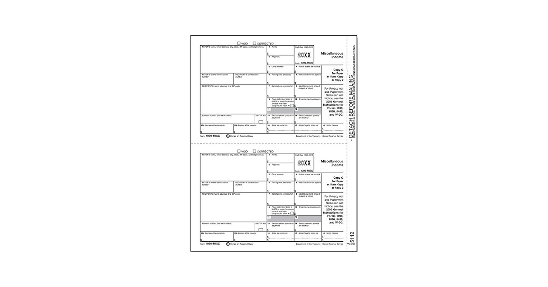 1099 Form Template