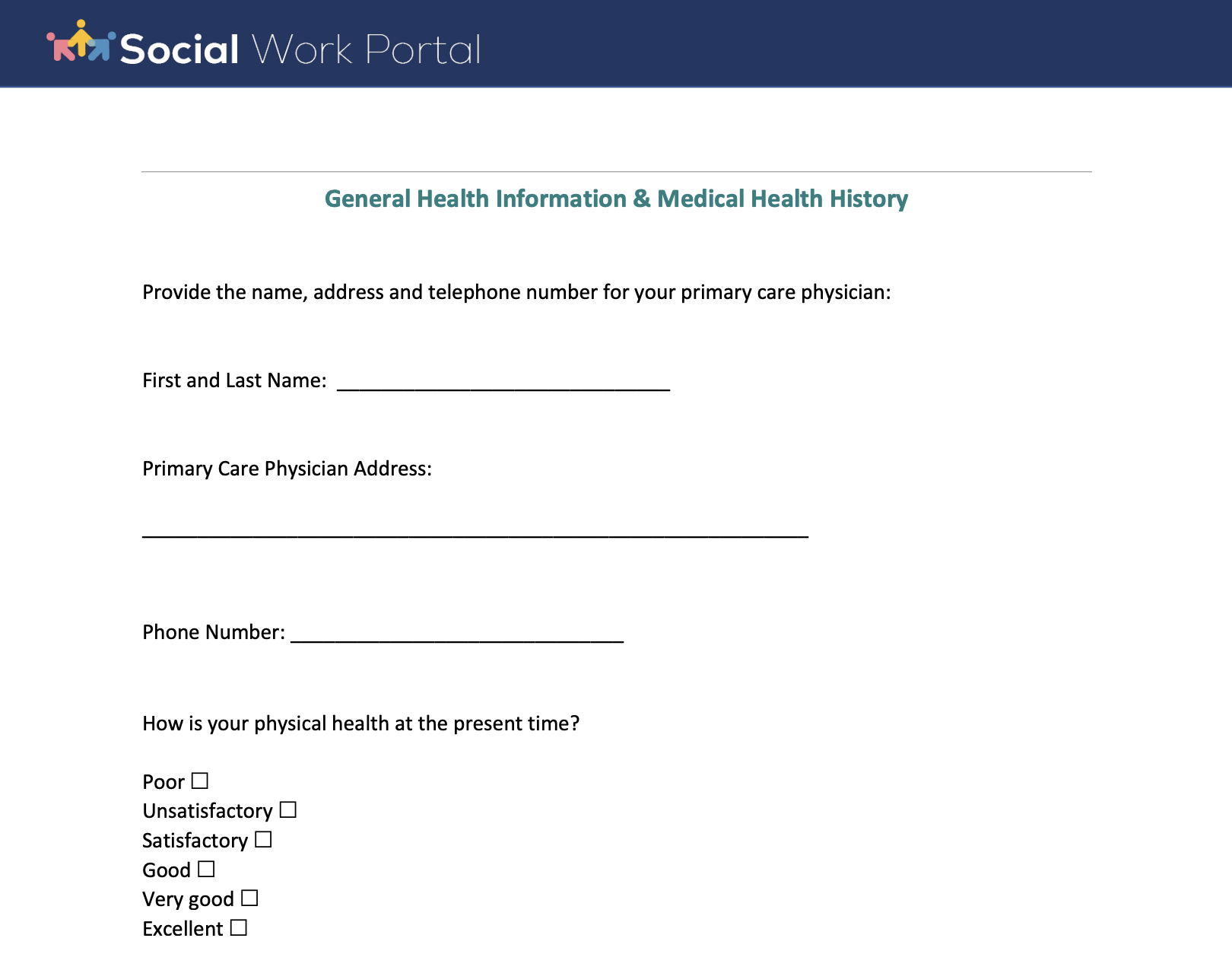 Best Mental Health Intake Assessment 2024 Free Intake Forms PDF Word Social Work Portal