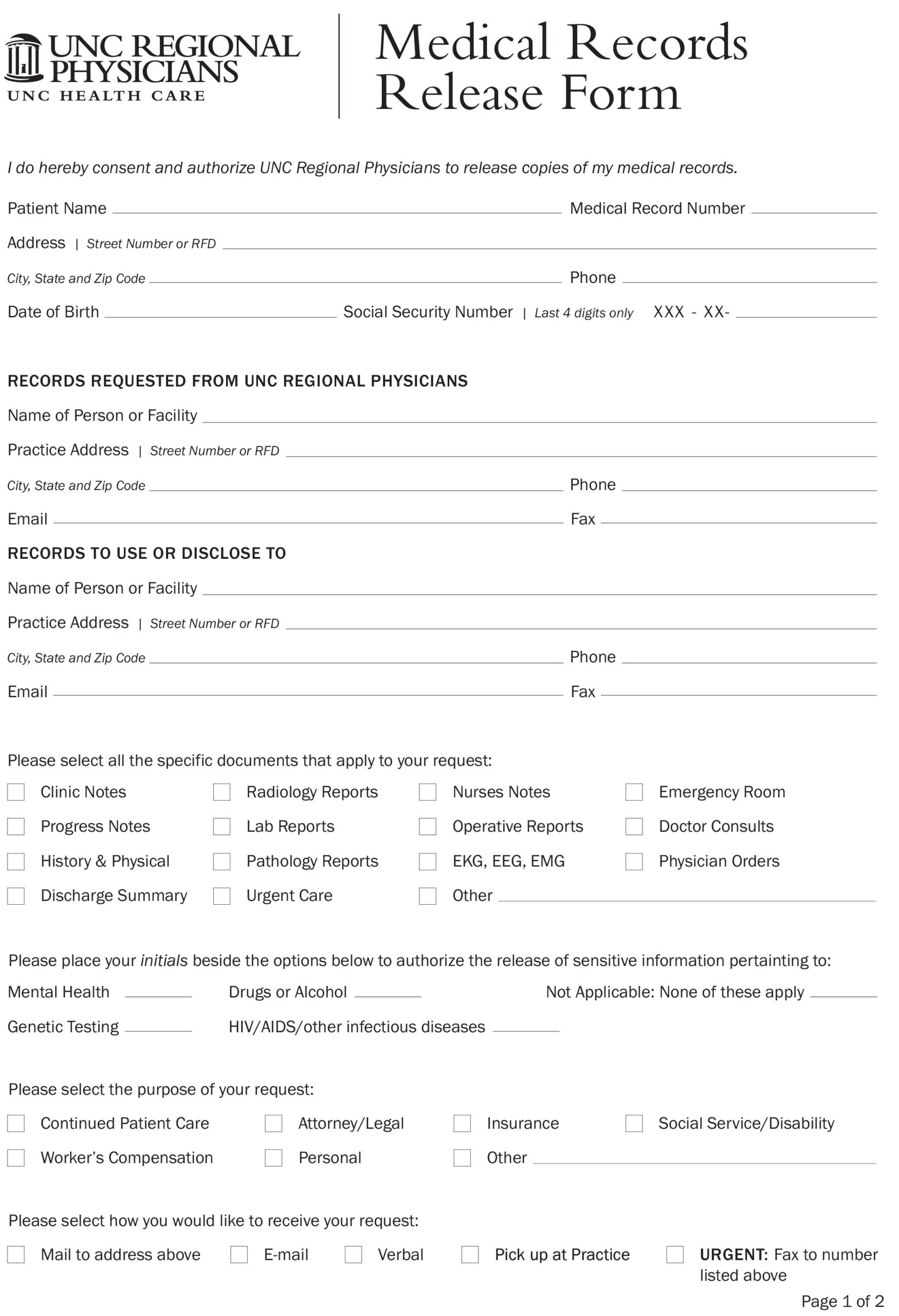 Creating And Using A Medical Release Form