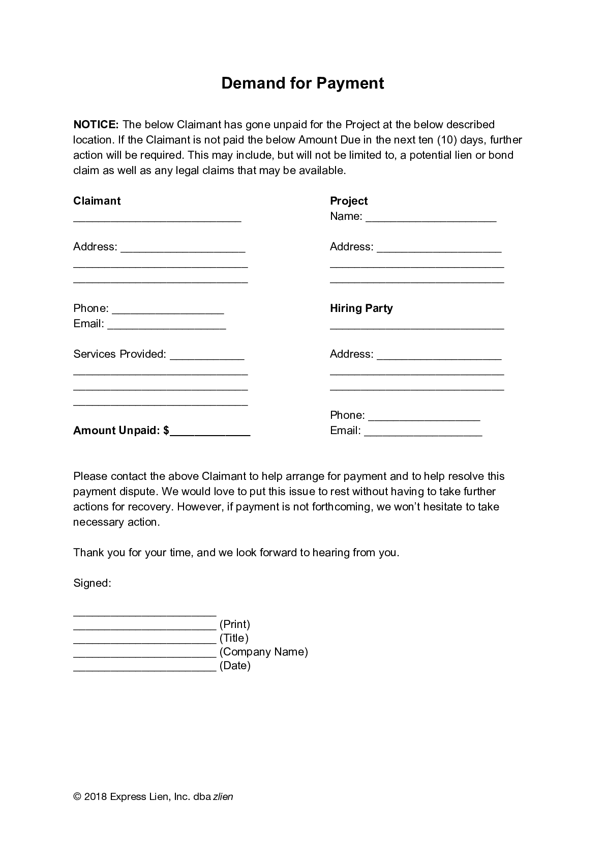 Payment Form Template