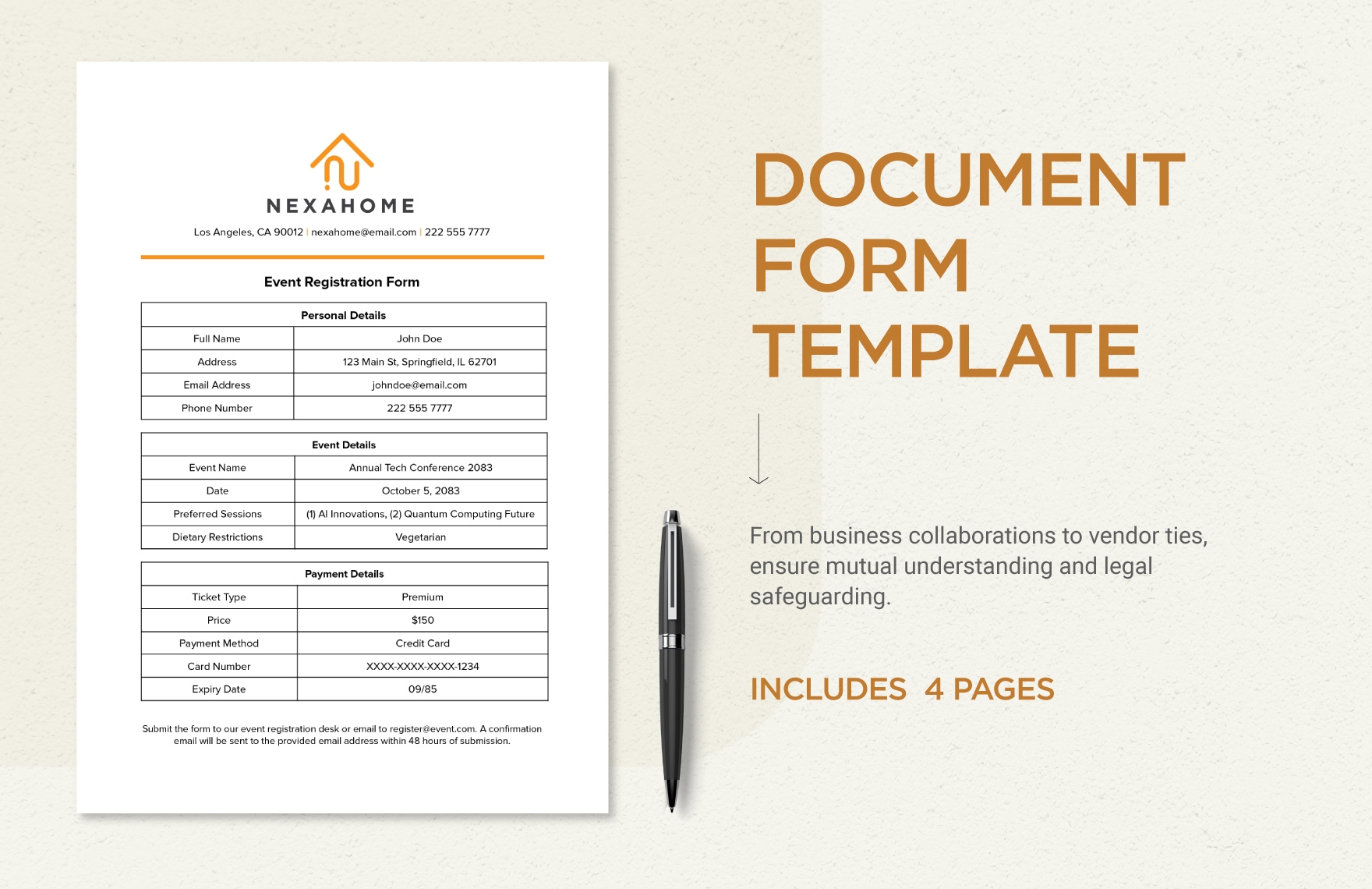 Document Form Template In Word PDF Google Docs Download Template