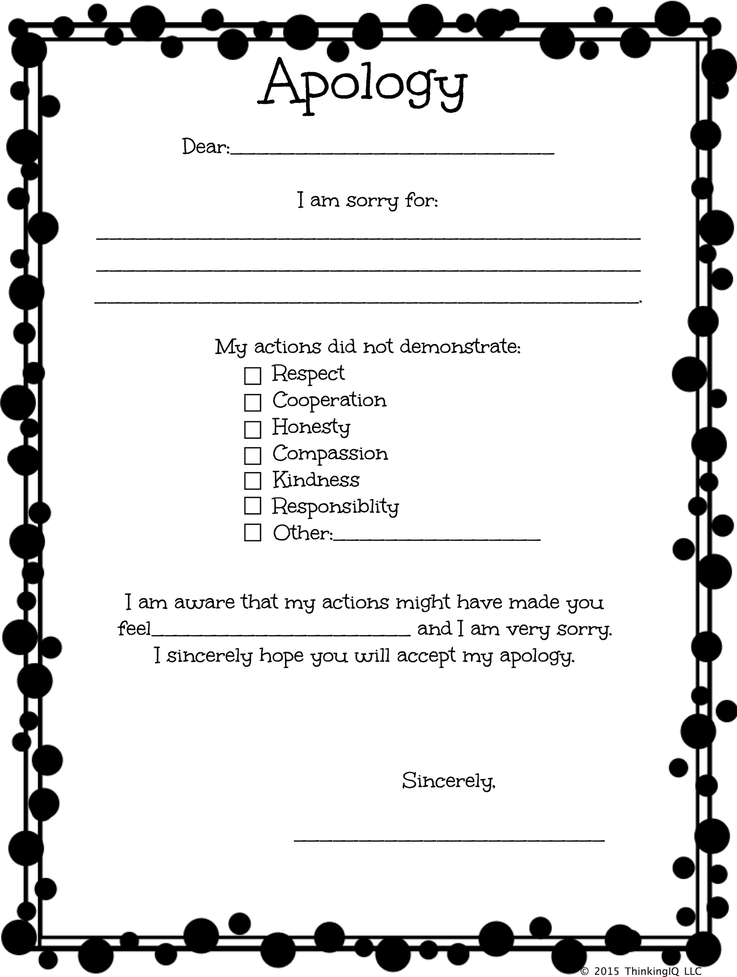 Download Apology Form Template Wallpapers