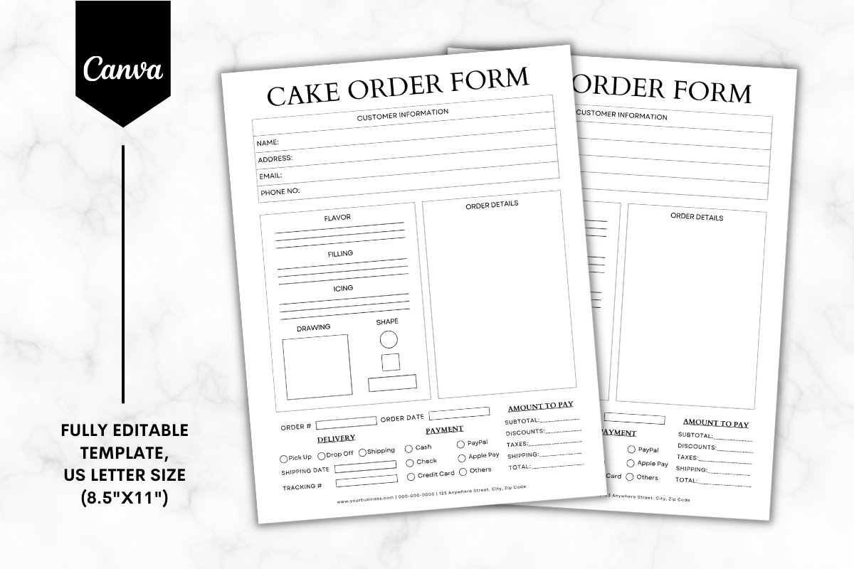 Free Bakery Order Form Template