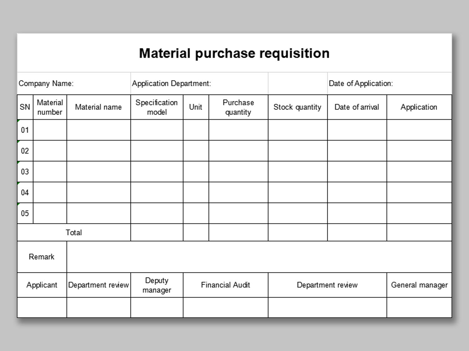 Requisition Form Template Word