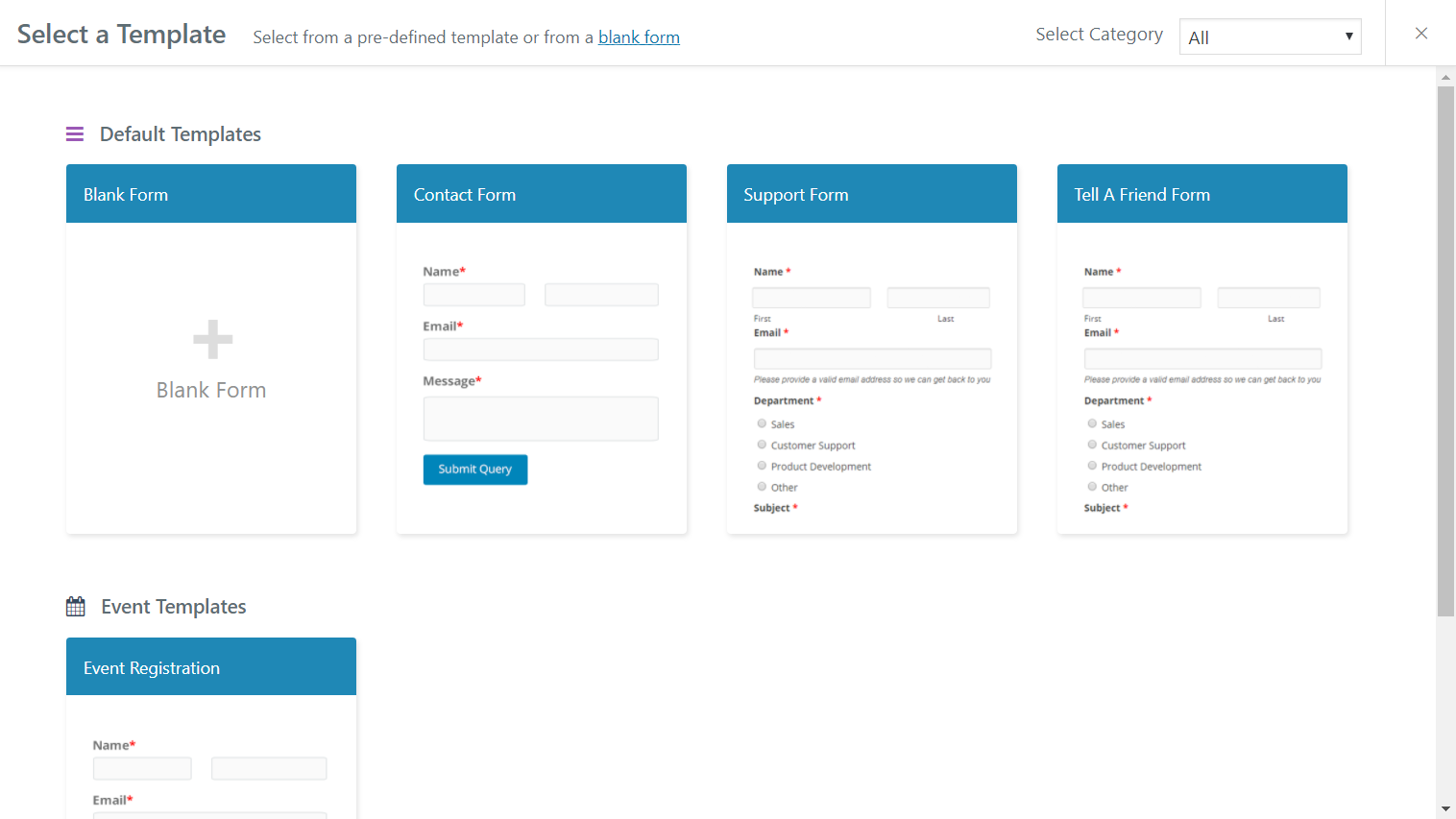 Form Templates WeForms Pro