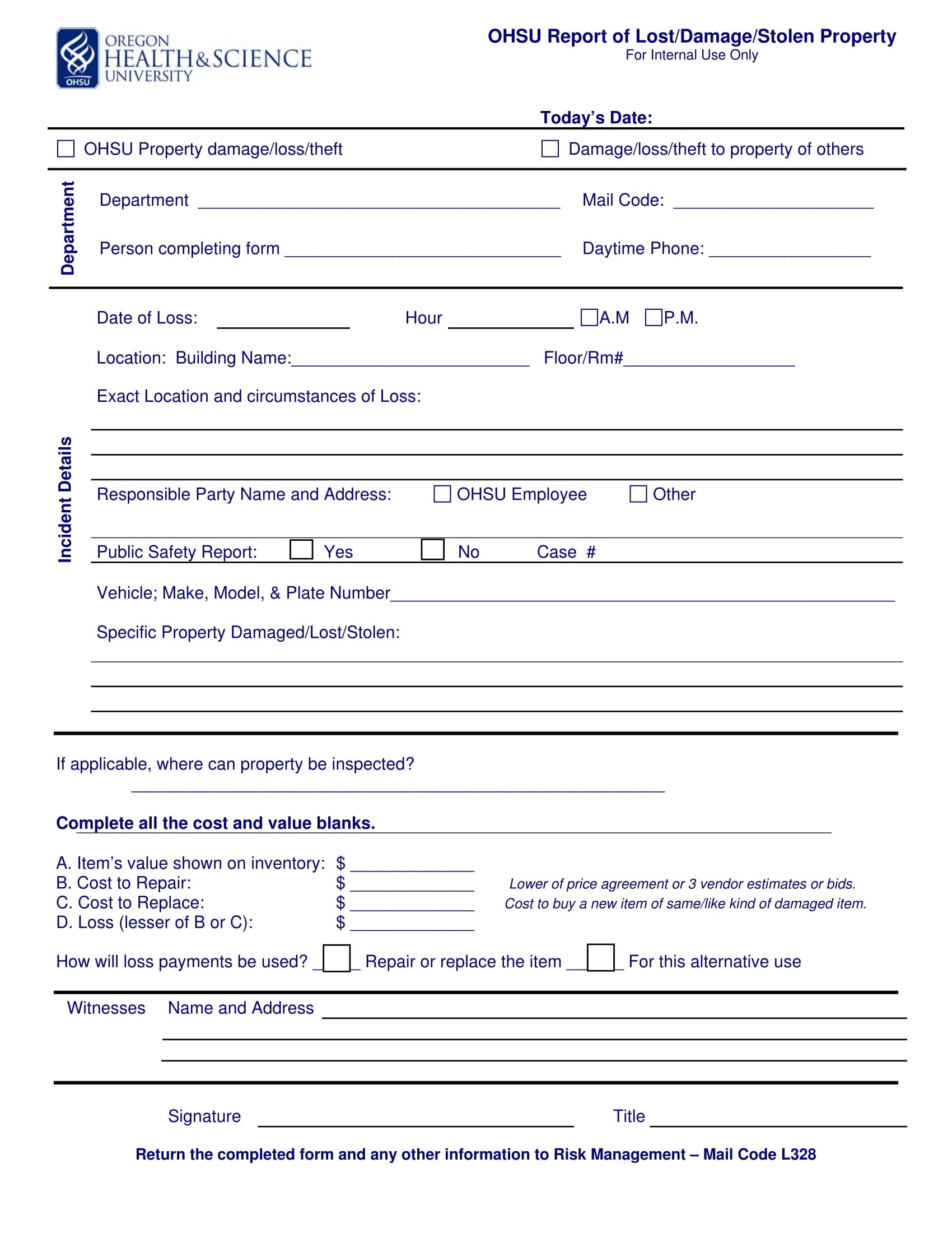 FREE 11 Damage Report Form Samples PDF MS Word Google Docs Excel