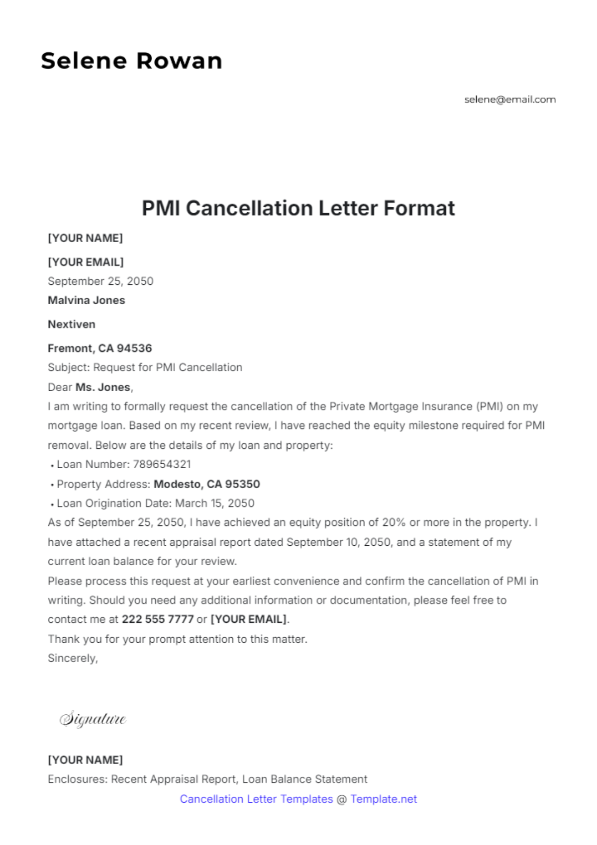 Free Cancellation Letter Templates Editable And Printable