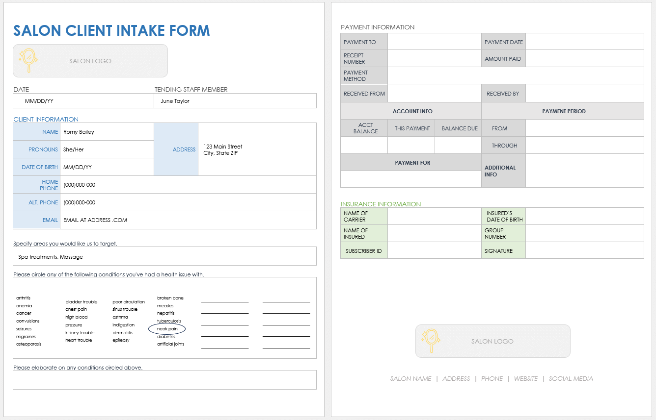 Free Client Intake Templates And Forms Smartsheet