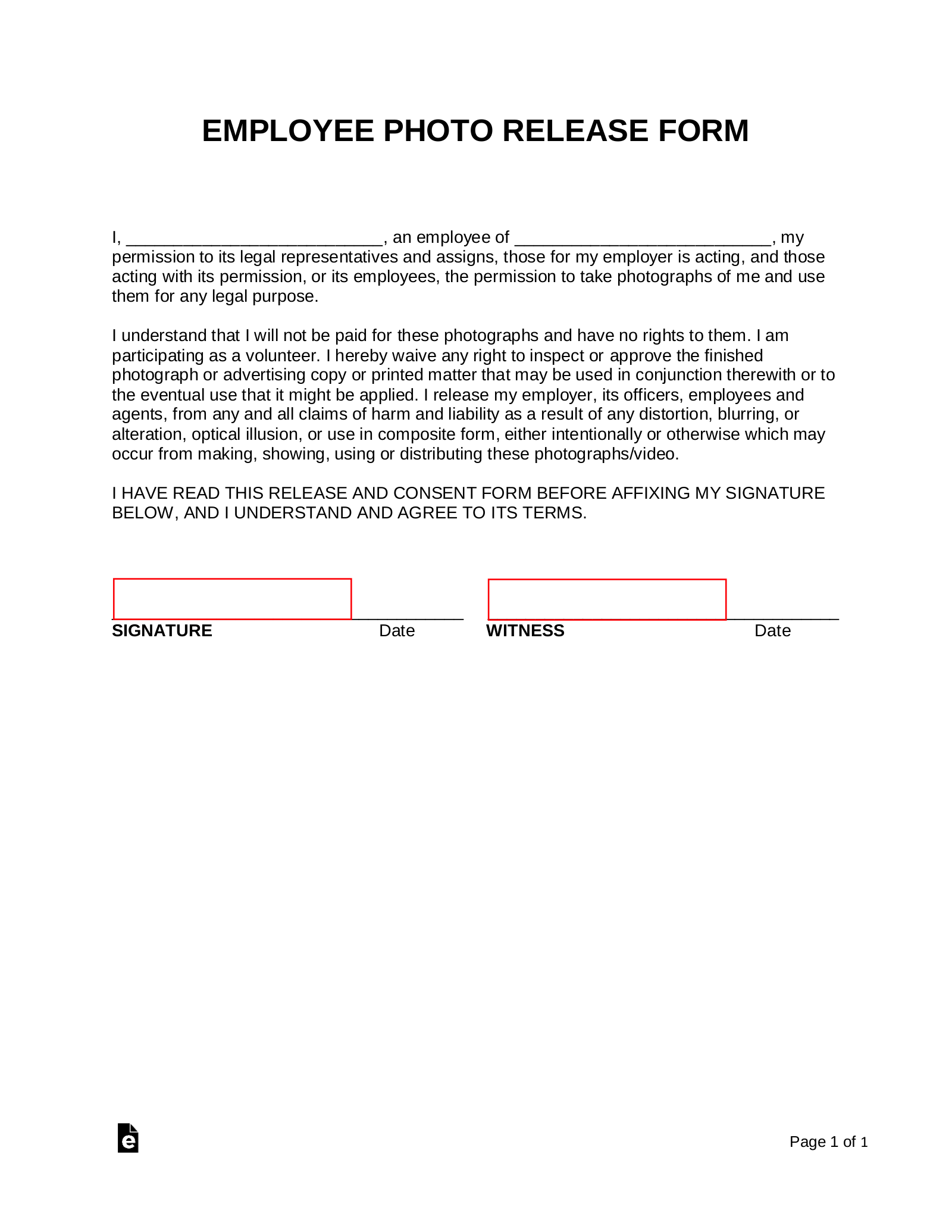 Photo Release Consent Form Template