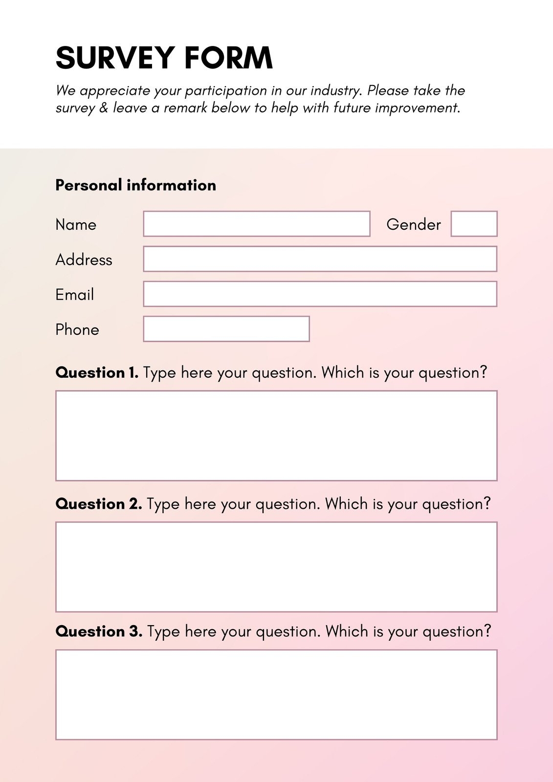 Free Form Document Templates To Customize And Print Canva