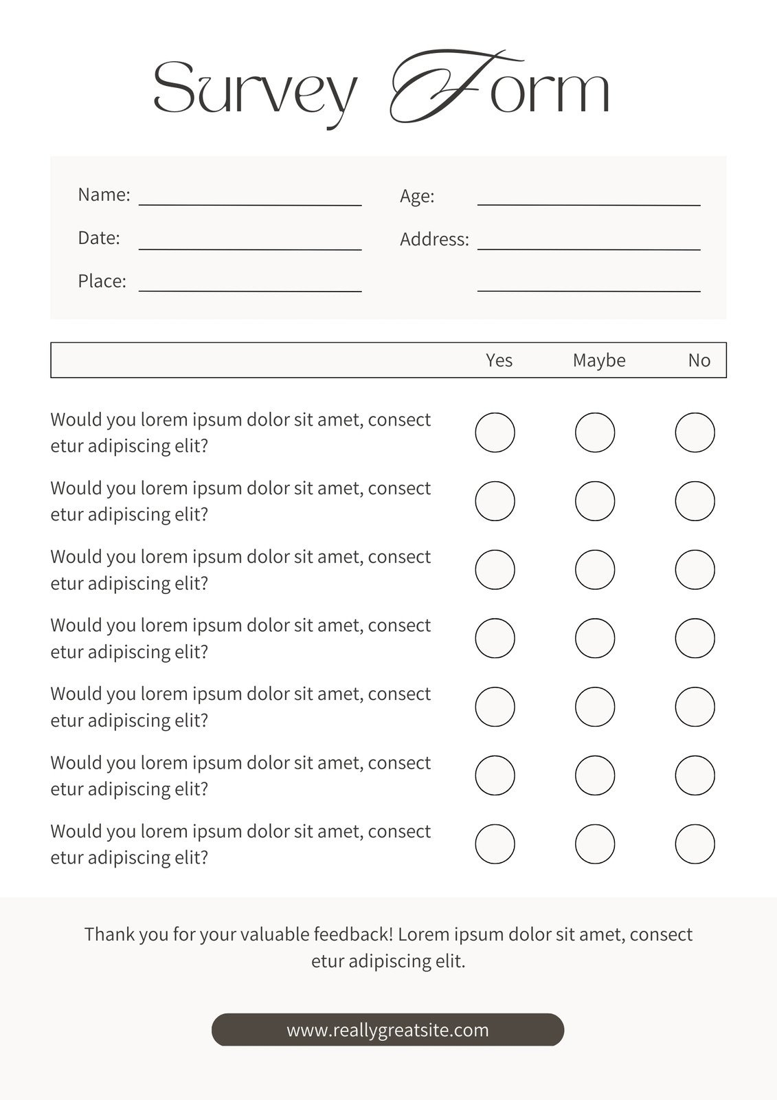Form Templates Free Download