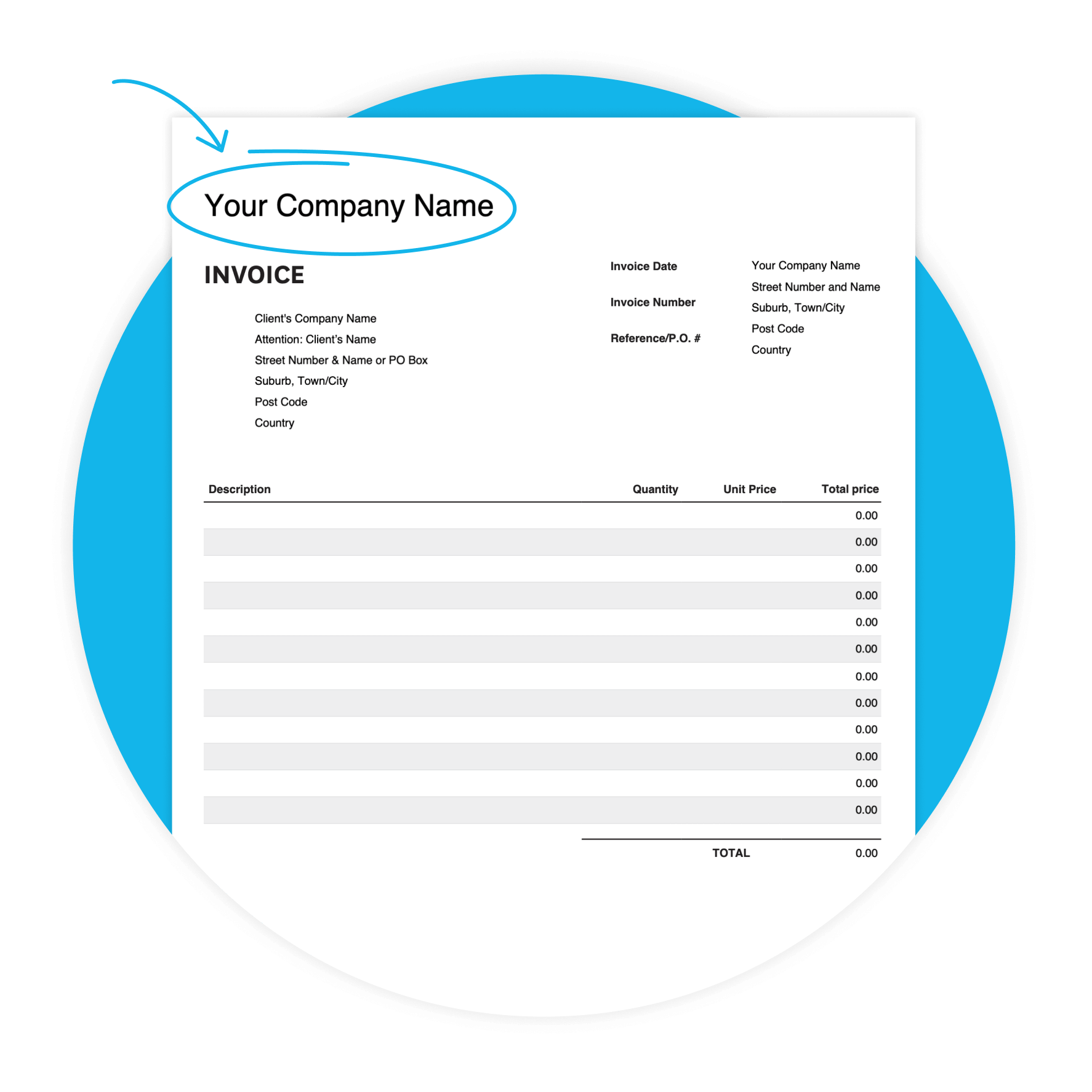 Form Of Invoice Template