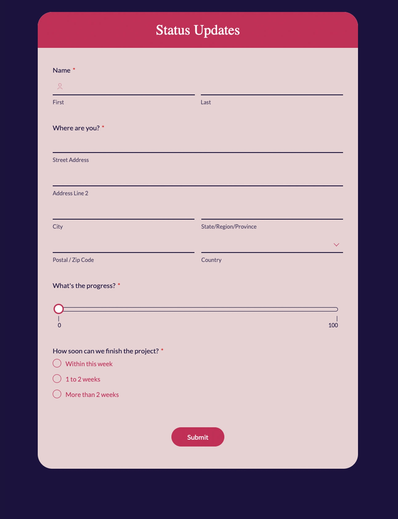 Free Online Form Templates HTML Form Templates Zoho Forms