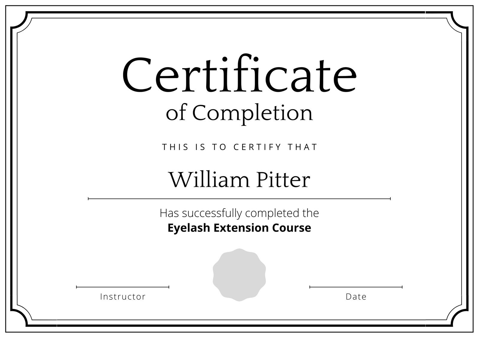 Free Printable Customizable Course Certificate Templates Canva