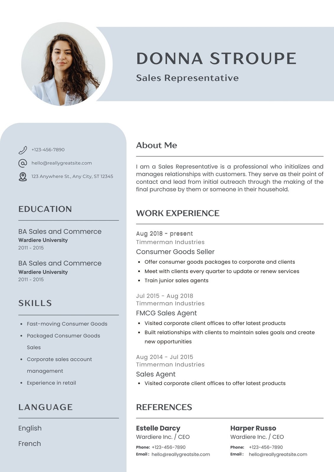 Resume Template Form