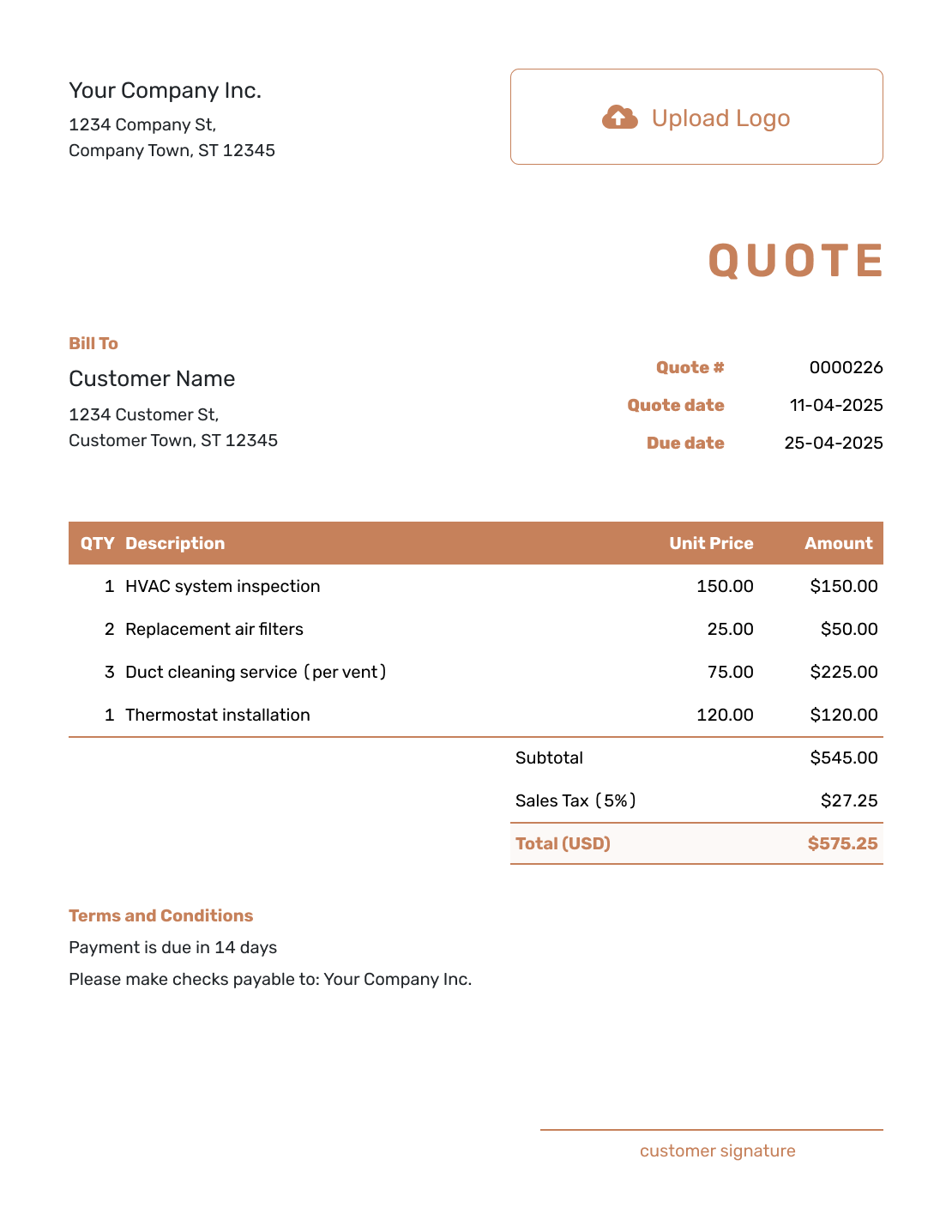 Free Quote Form Template Docelf