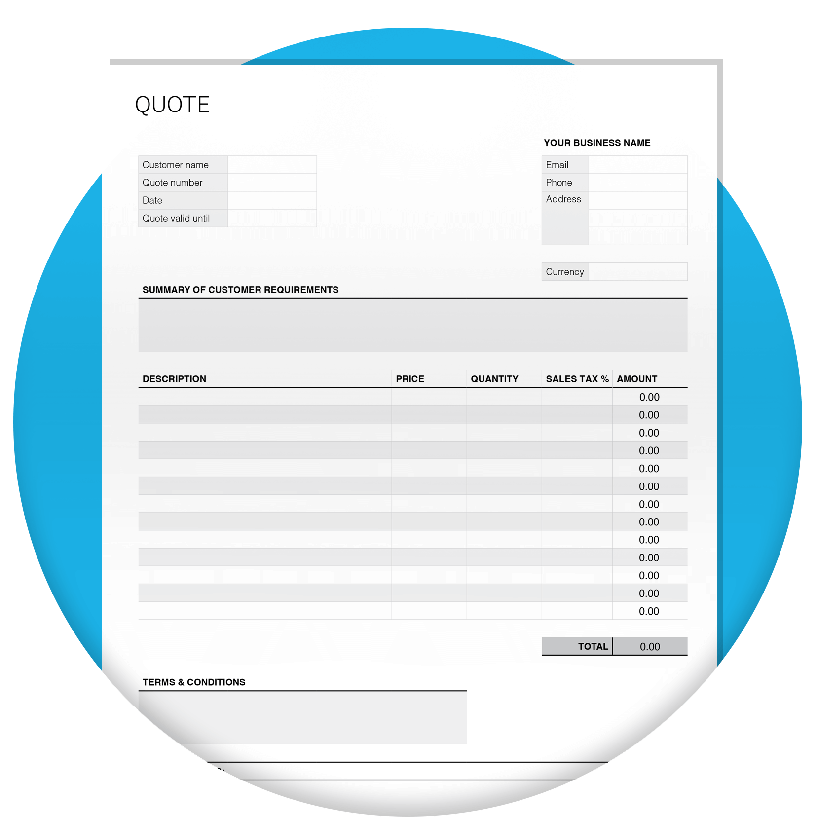 Quote Form Template