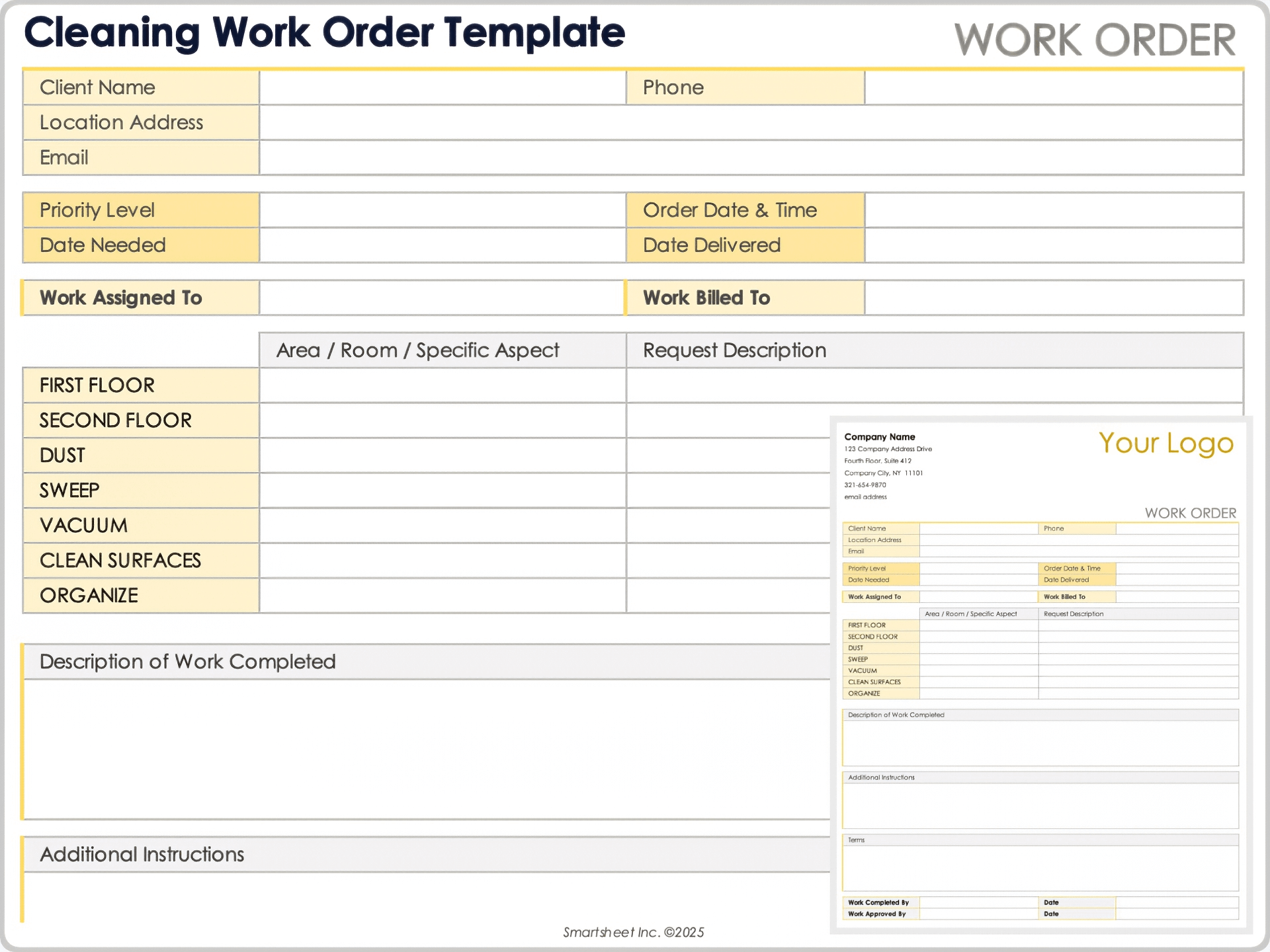 Job Order Form Template