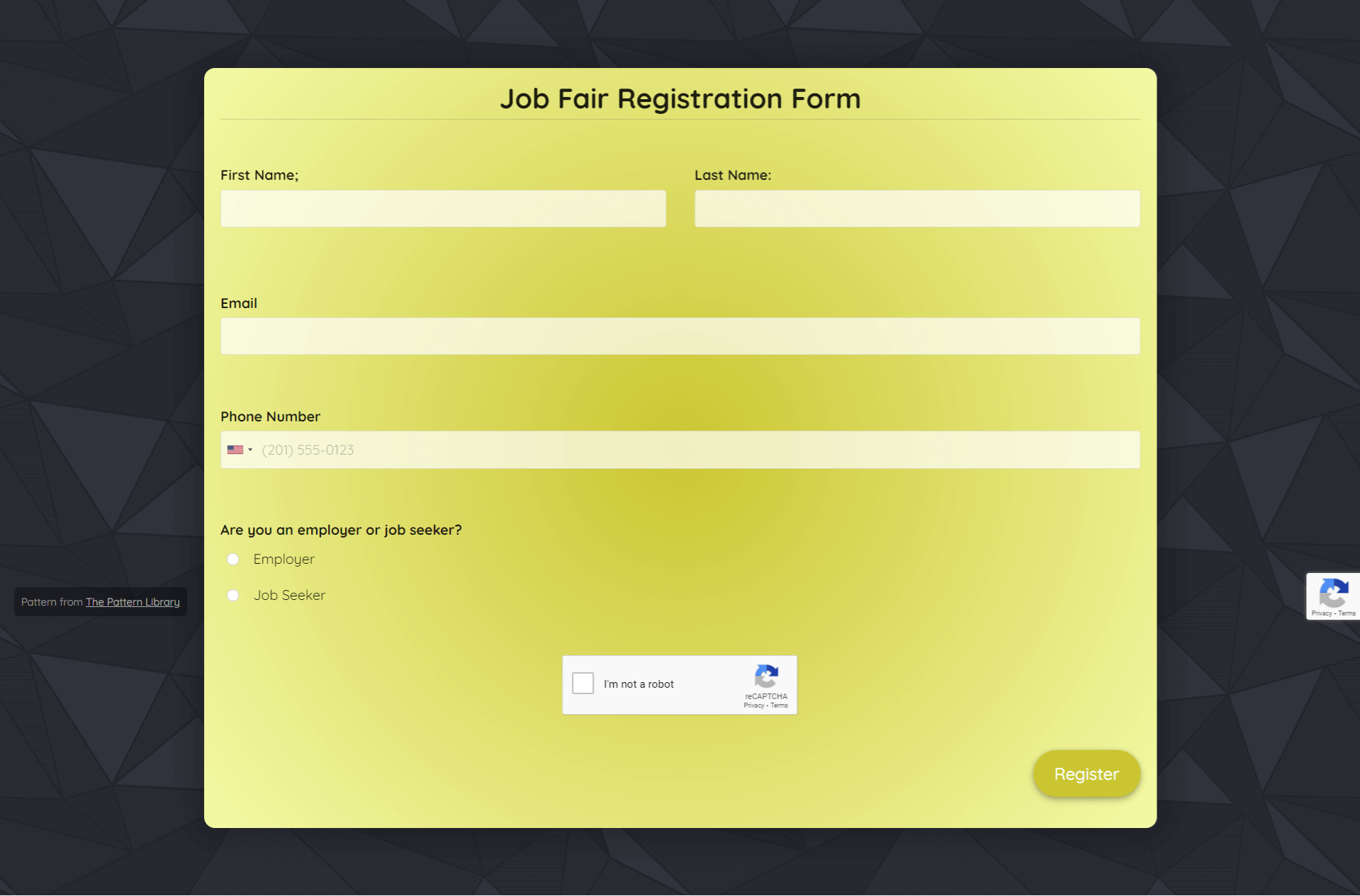 Job Fair Registration Form Template Formplus