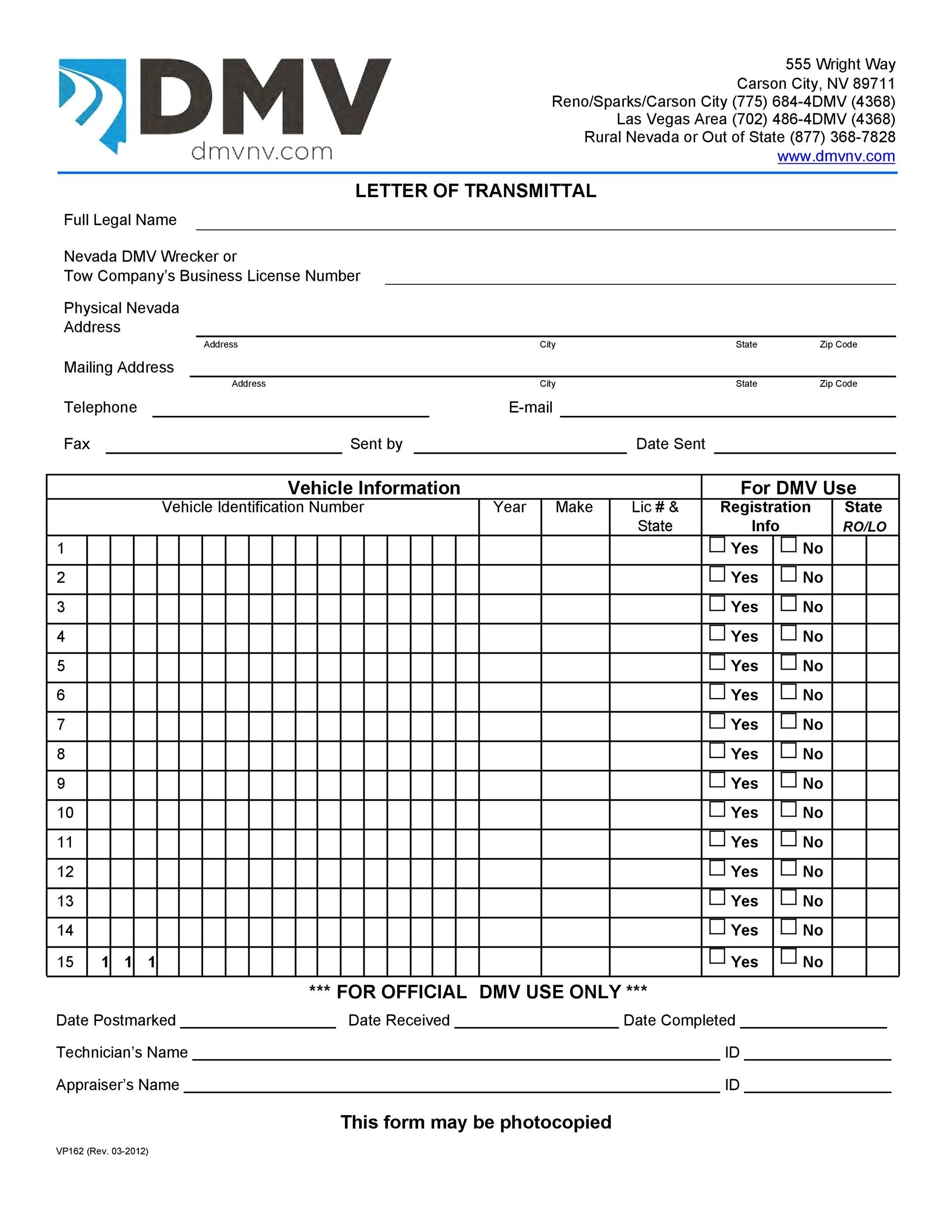 Letter Of Transmittal 40 Great Examples Templates TemplateLab