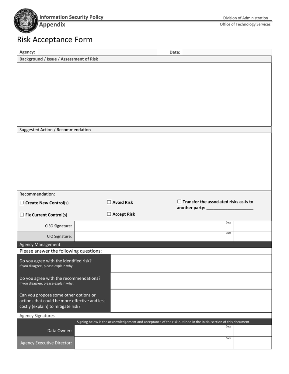 Acceptance Form Template