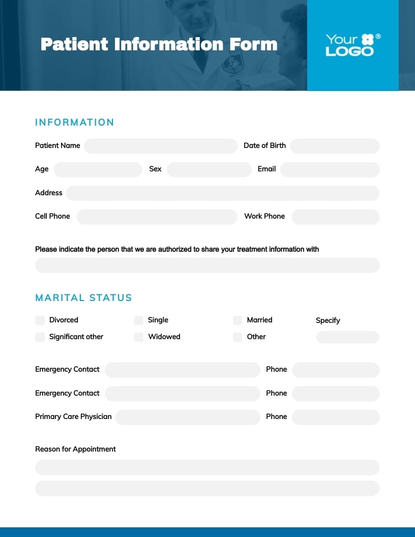 Medical Information Form Template