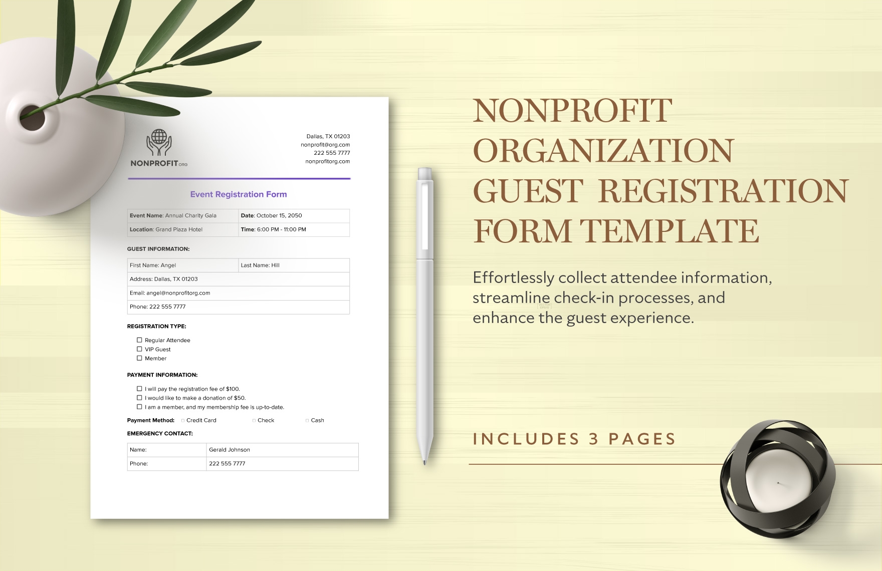 Registration Form Templates In Word To Download