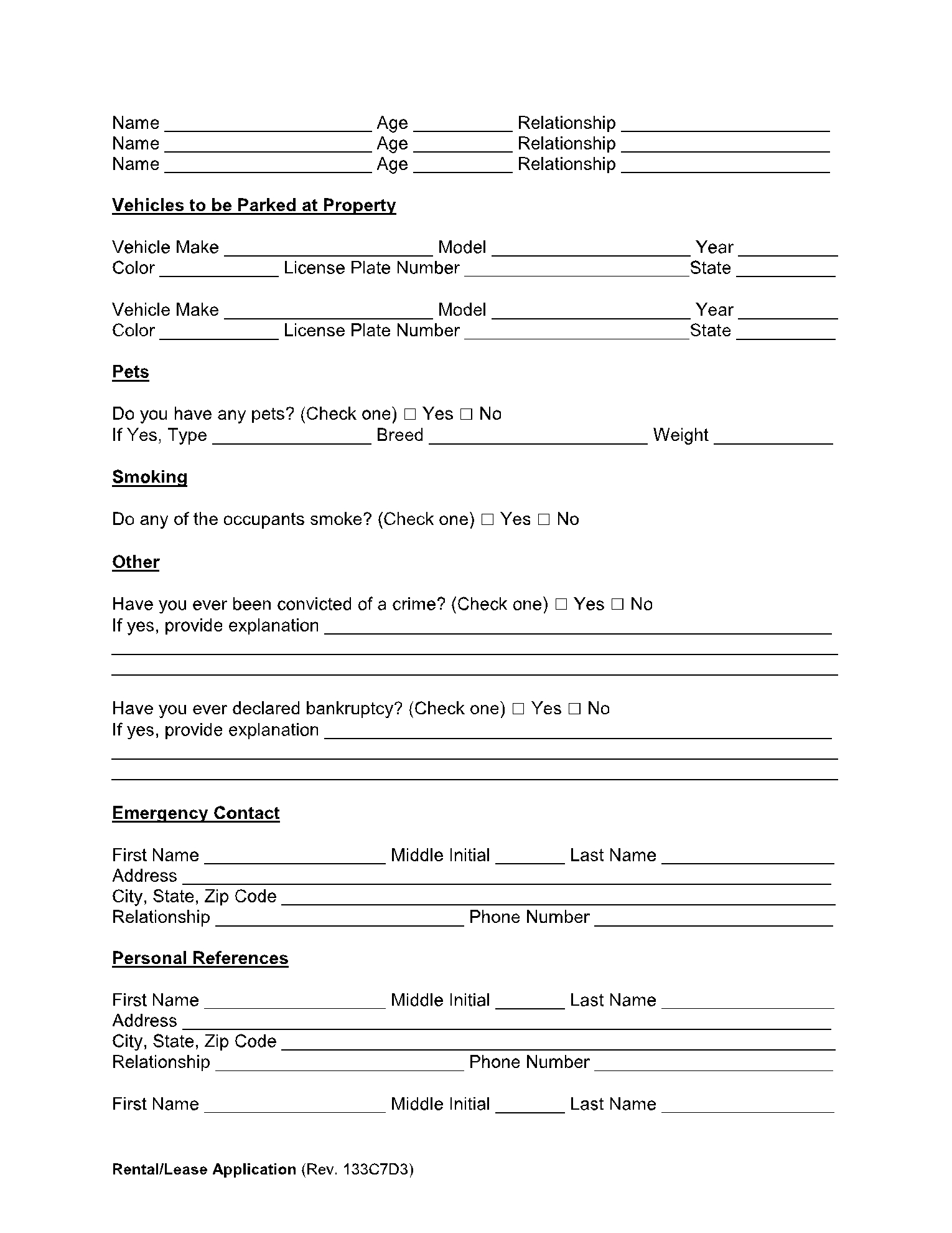 Rental Verification Form Free Template CocoSign