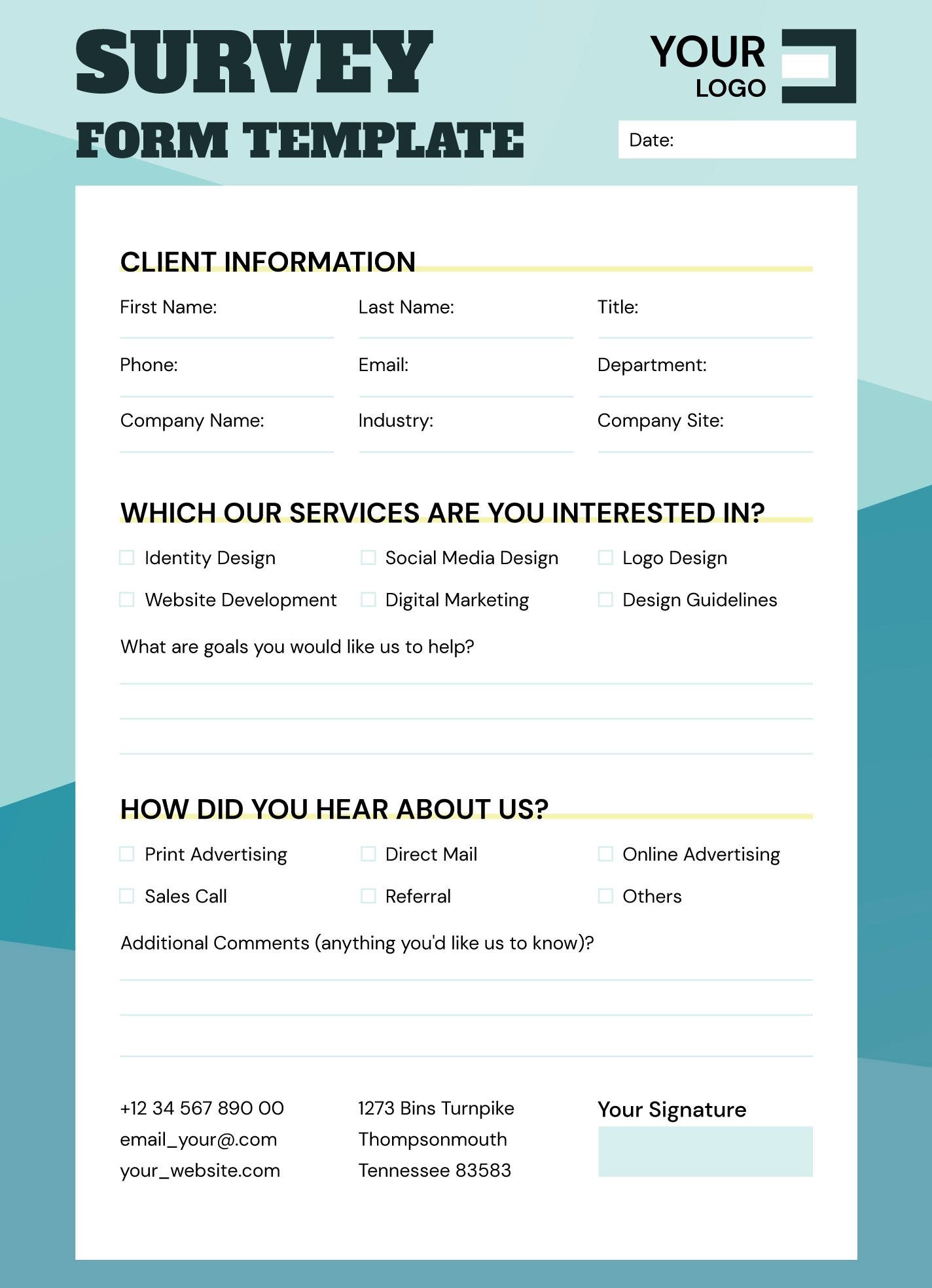 Survey Form Free Google Docs Template Gdoc io