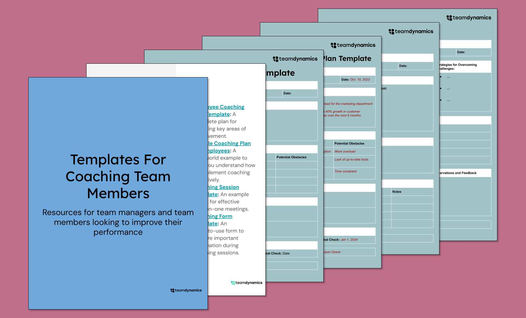 Templates For Coaching Team Members Free Team Building Template