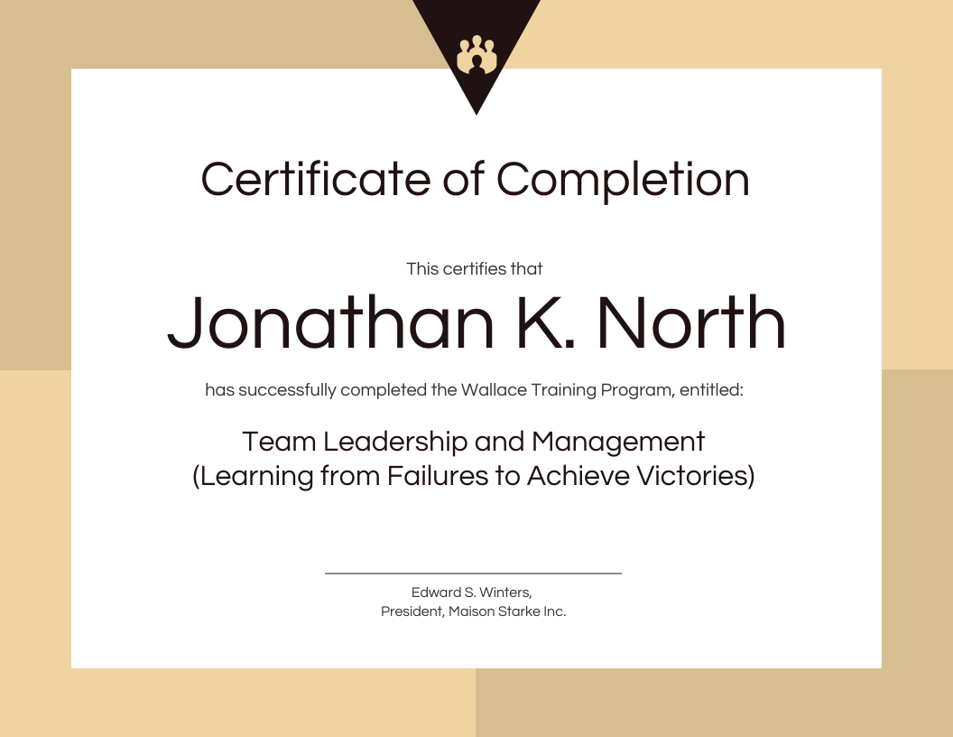 Training Certificate Of Completion Template Venngage