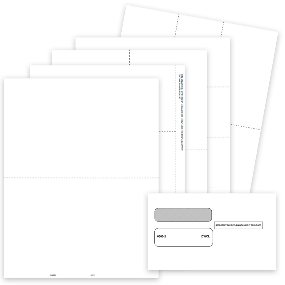 W2 Blank Perforated Form Paper Discount Tax Forms