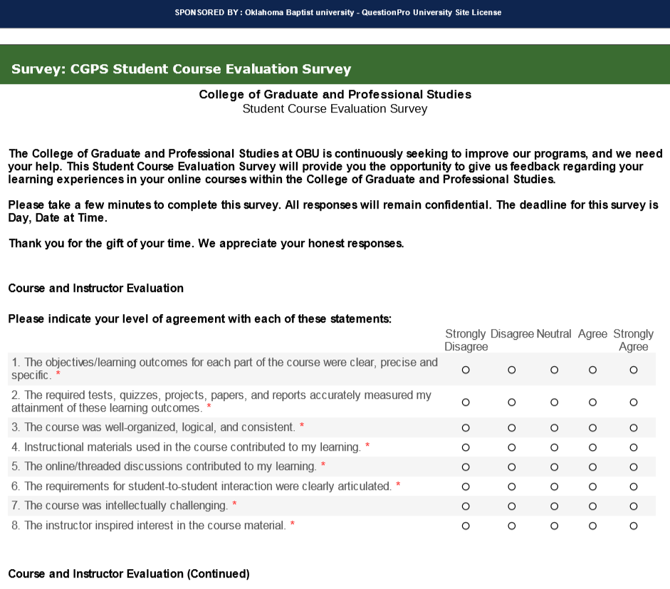 10 Amazing Course Evaluation Survey Templates QuestionPro