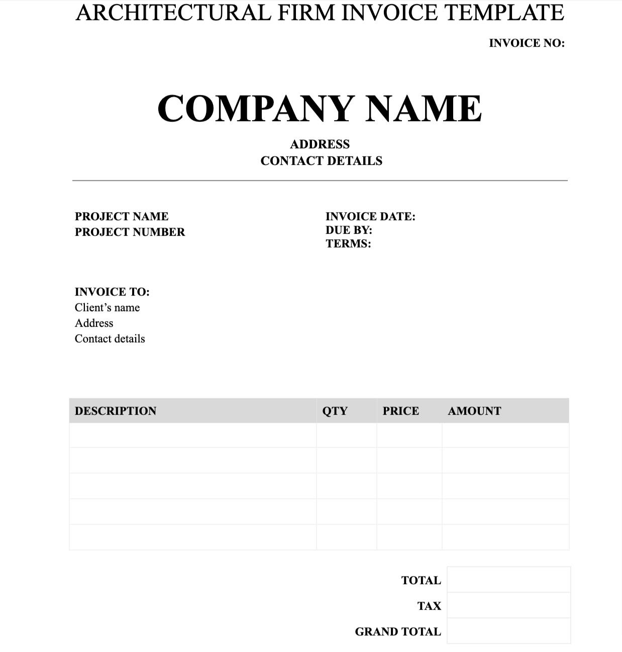 Google Form Invoice Template