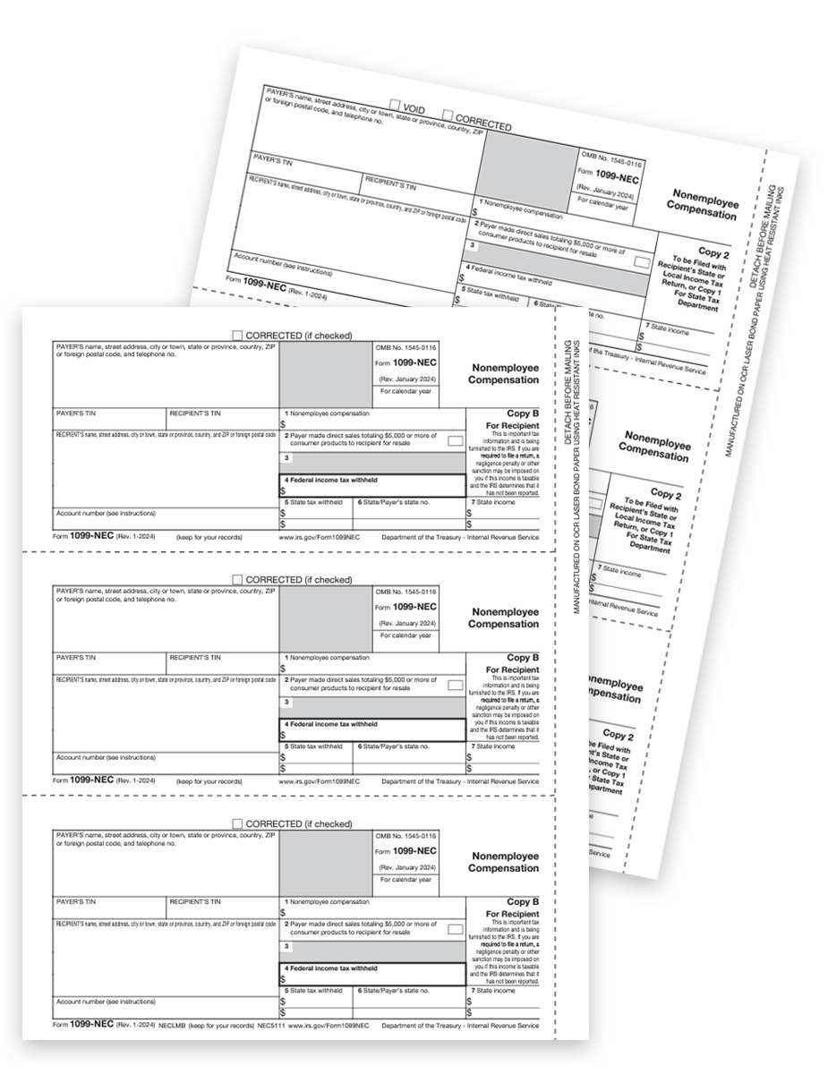 1099 Misc Template For Pre Printed Forms