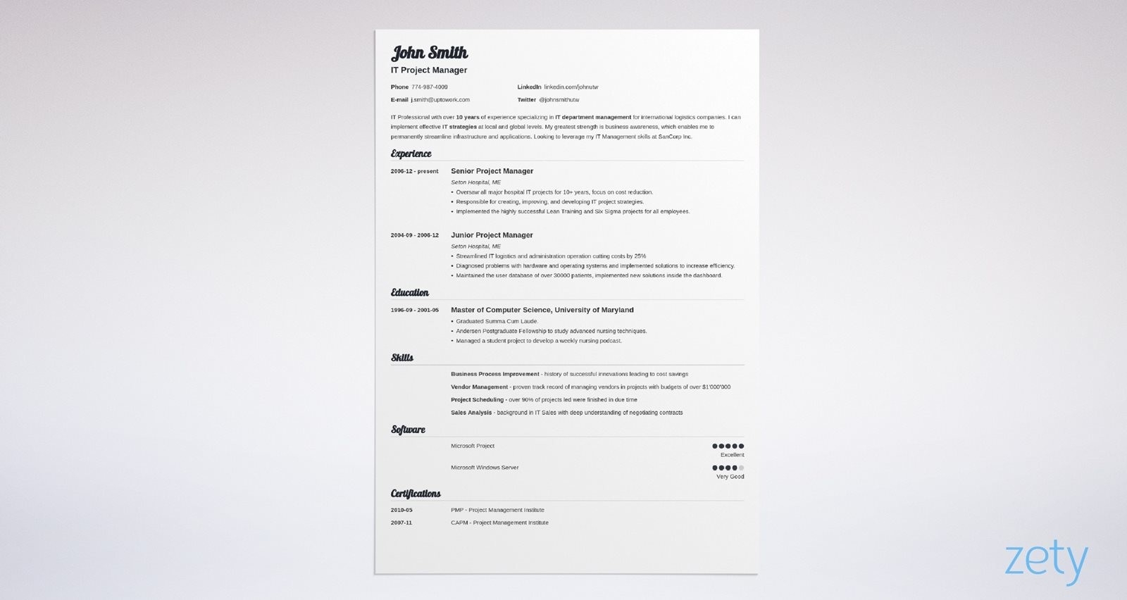 Resume Template Blank Form