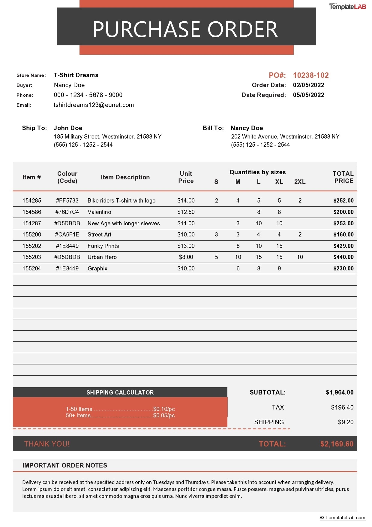 18 Free Purchase Order Templates in Word Excel PDF 