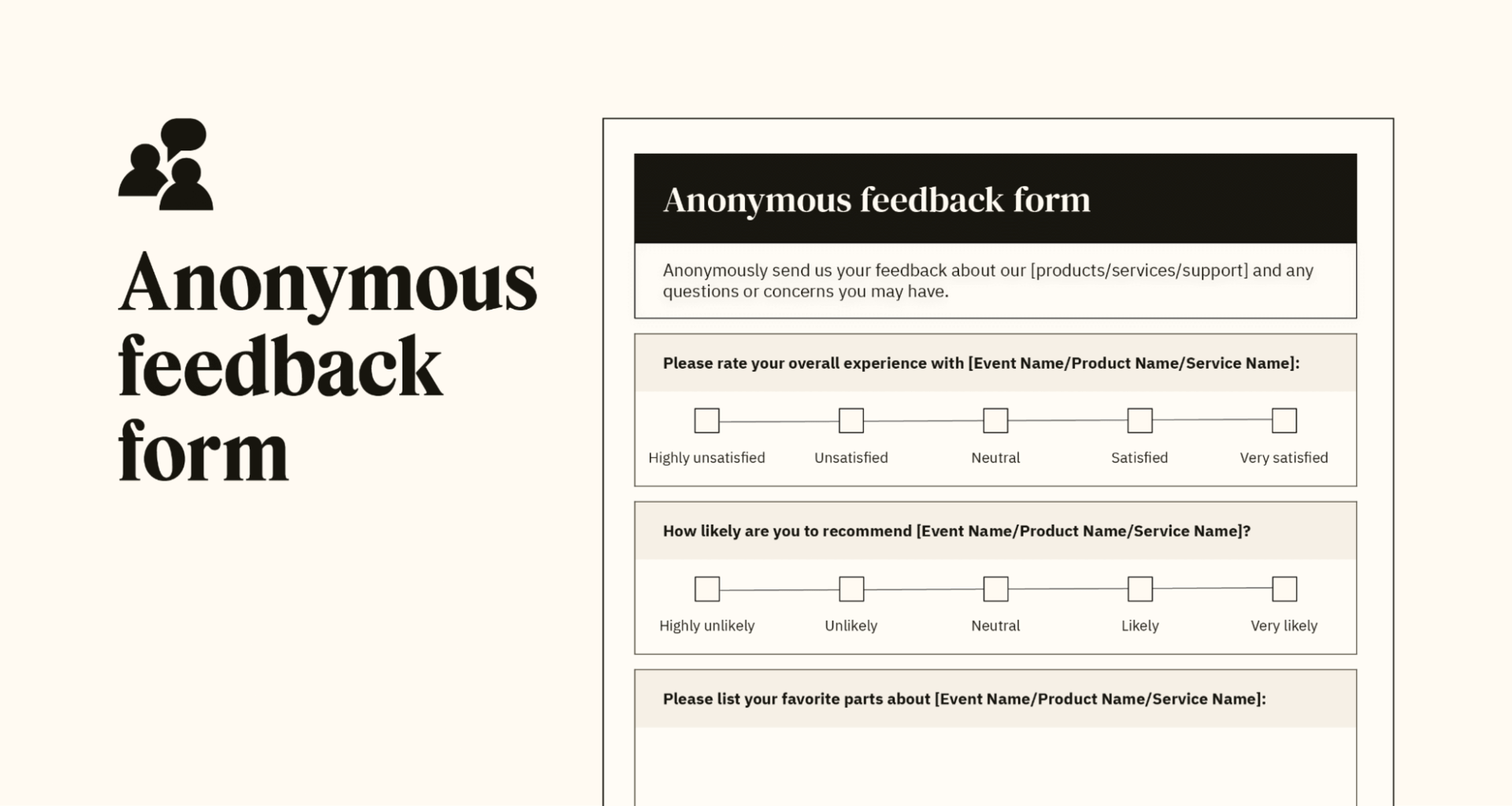 Sample Feedback Form Template